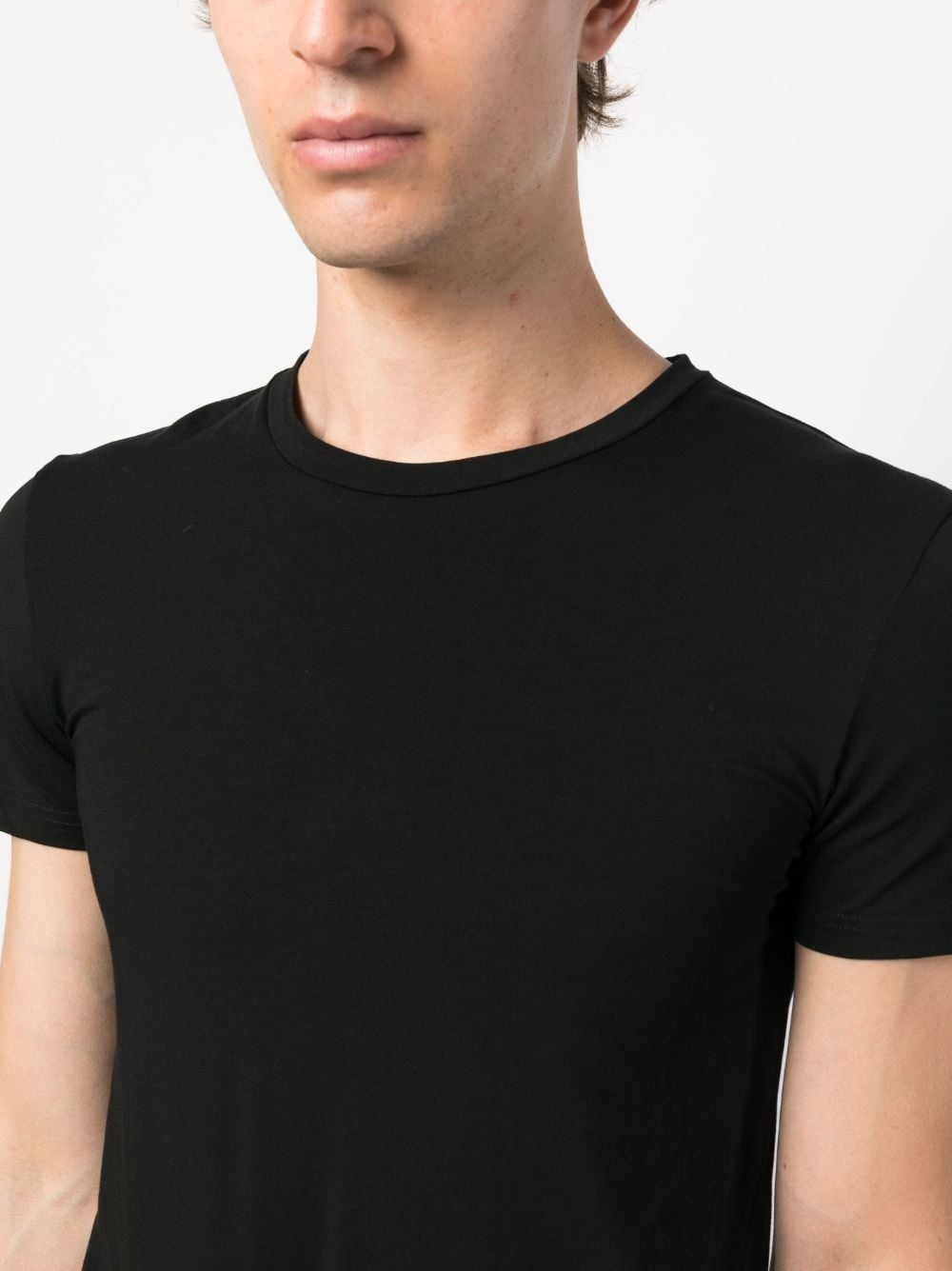 short-sleeved stretch-cotton T-shirt - 5