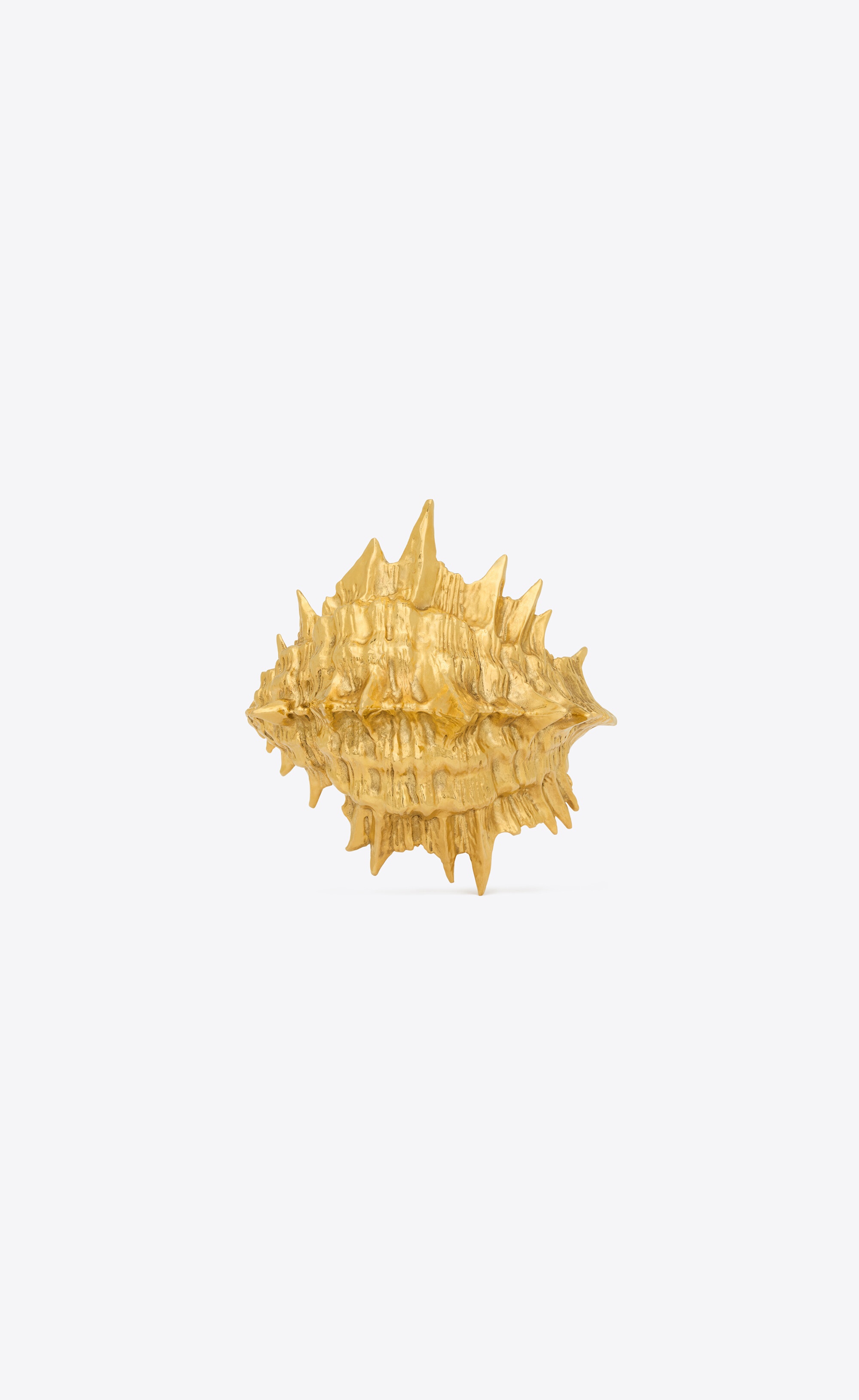 spiky shell cuff in metal - 4
