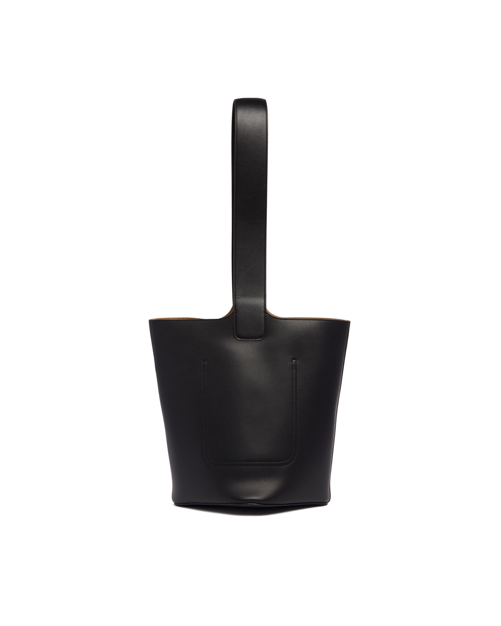 Black Medium Pebble Bucket Bag - 7