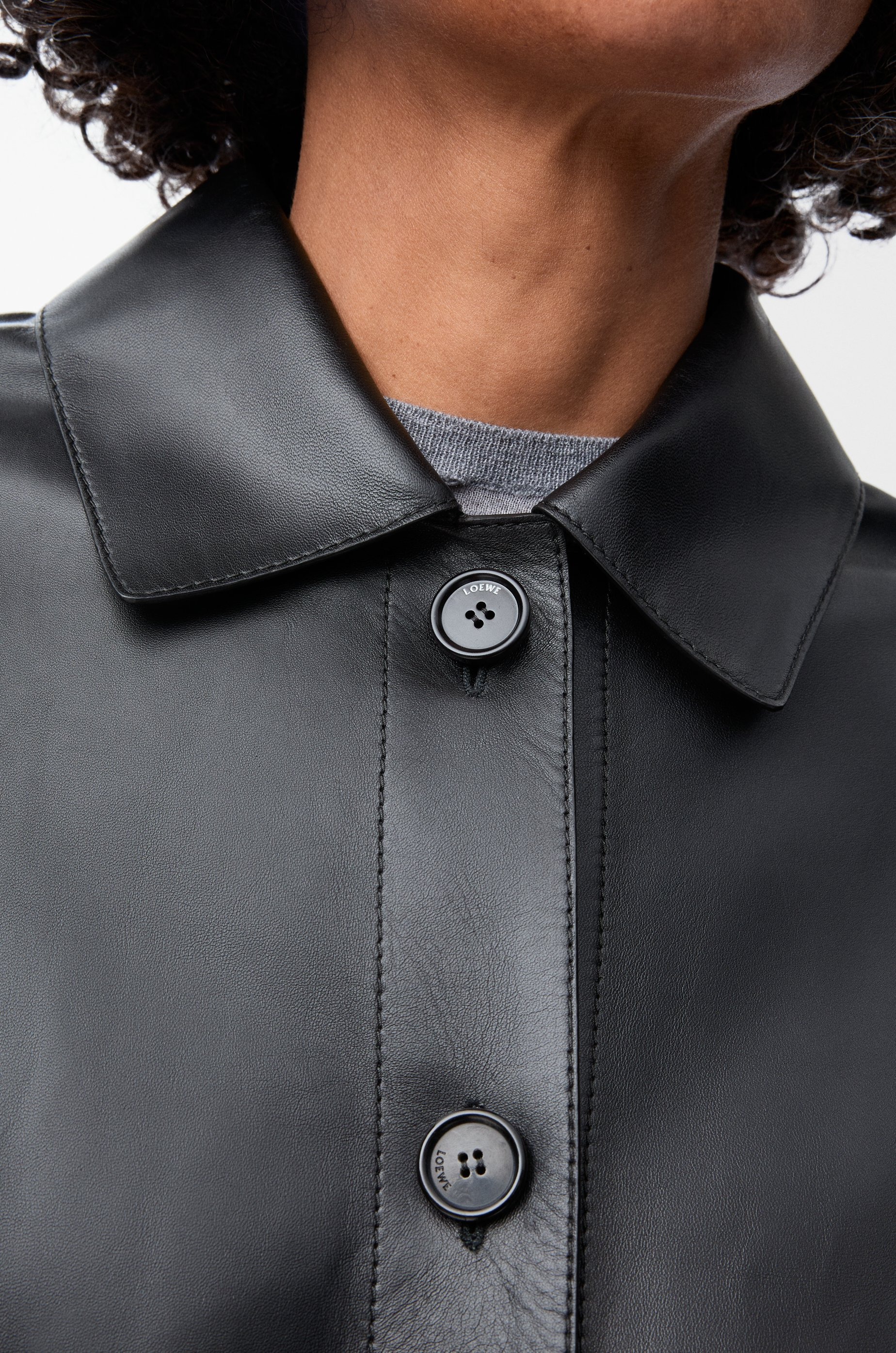 Turn-up jacket in nappa lambskin - 5