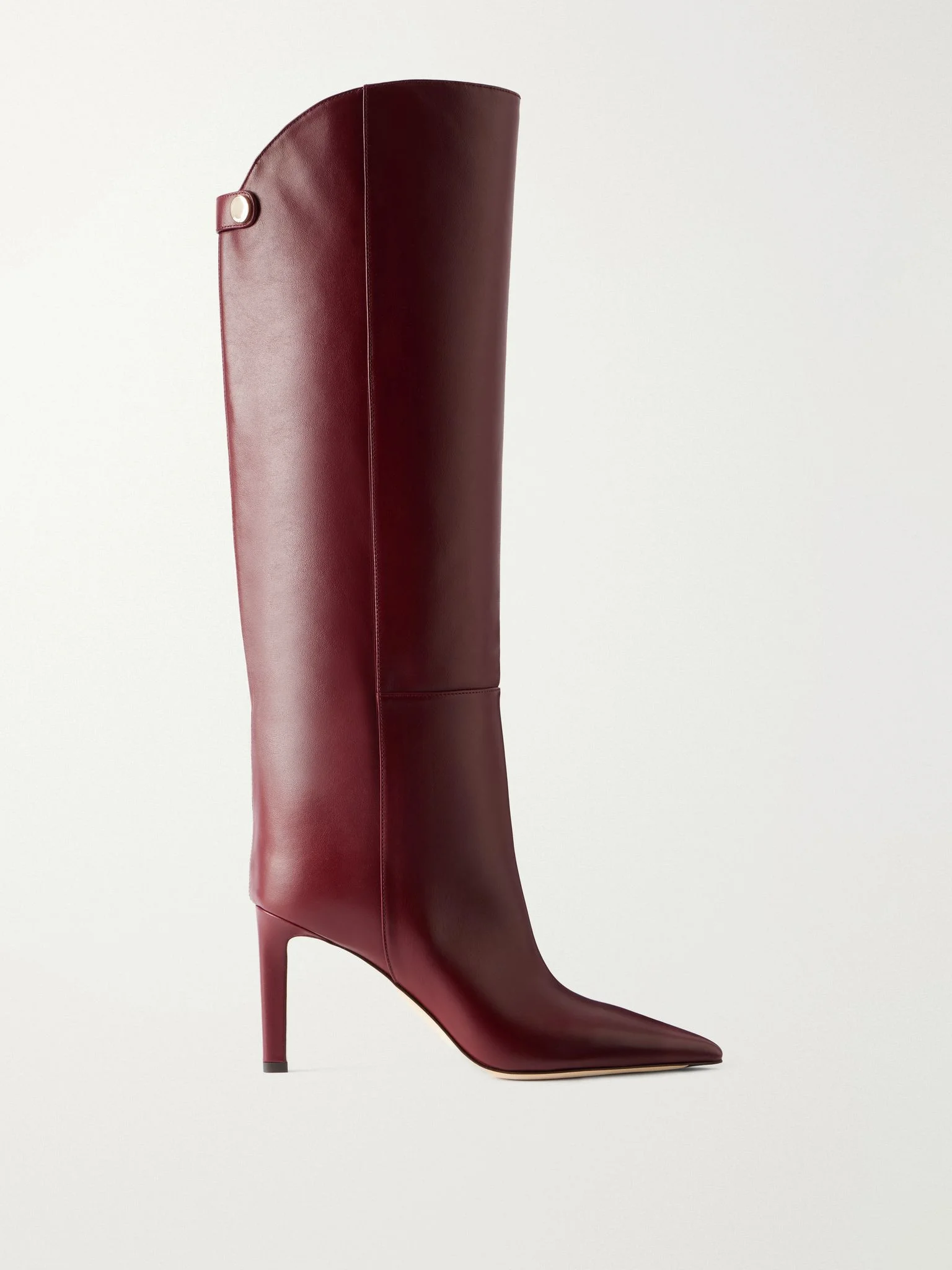 Alizze 85 leather knee boots Burgundy - 1