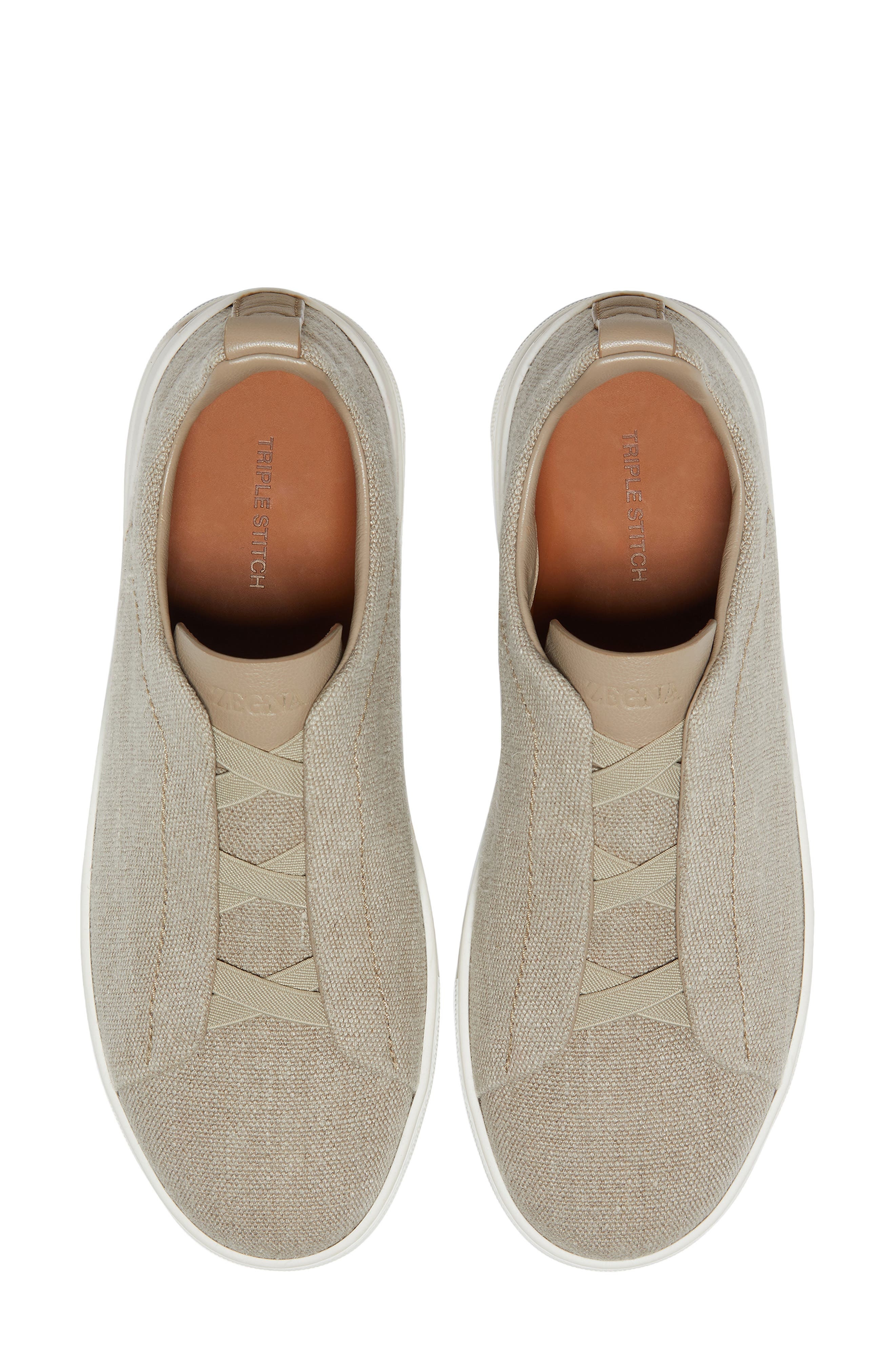 ZEGNA Triple Stitch™ Sneaker in Light Beige Solid at Nordstrom - 3