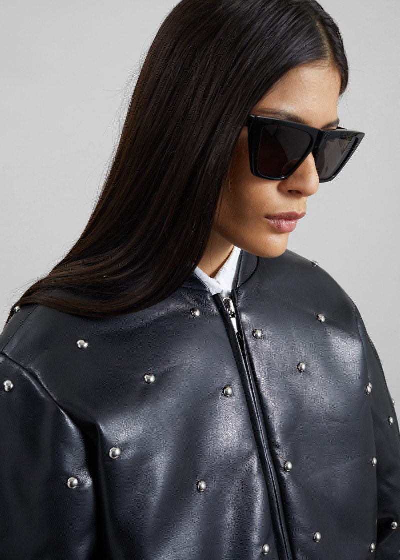 Rotate Studded Padded Jacket - Black 6