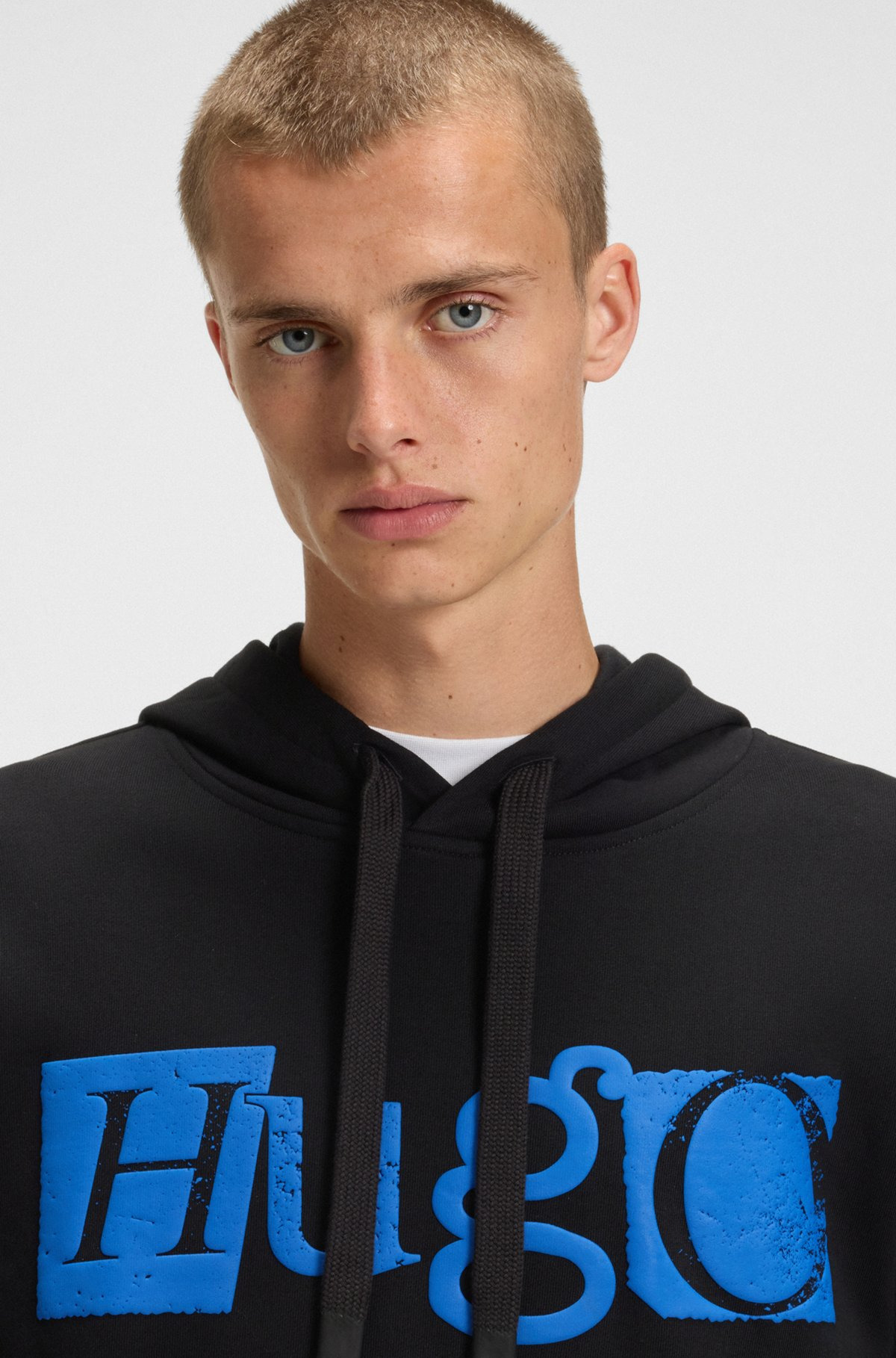 COTTON-TERRY HOODIE WITH PUFF-PRINT LOGO - 3