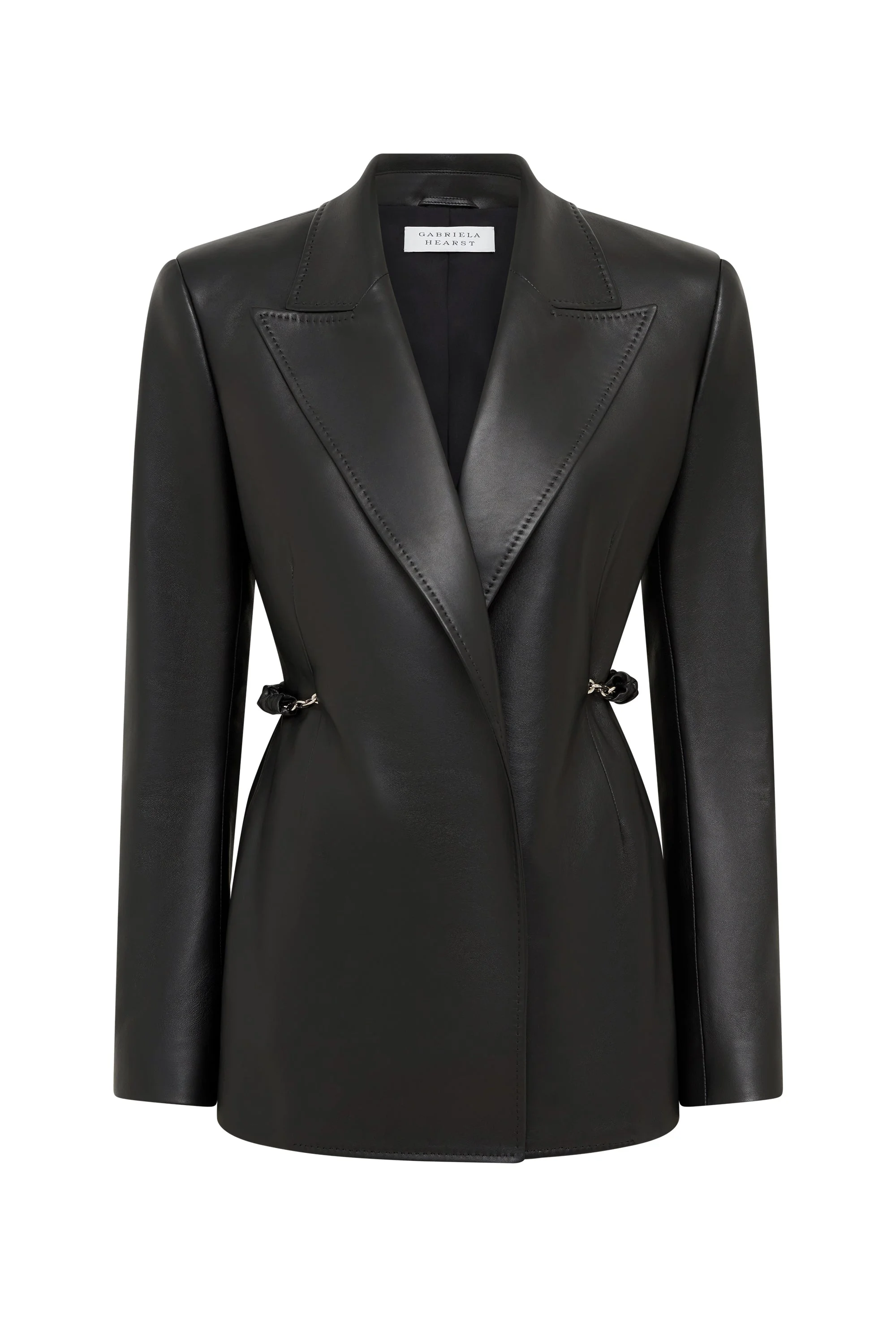 Epona Chain Blazer in Black Soft Leather - 1