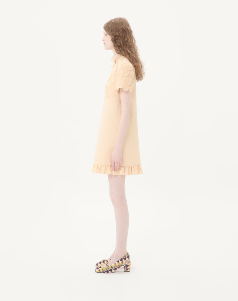EMBROIDERED CREPE COUTURE SHORT DRESS 6