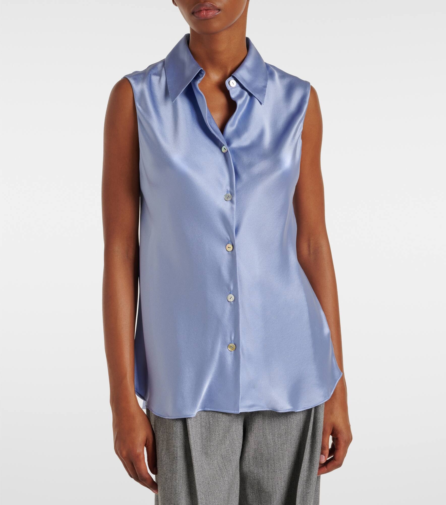 Silk satin shirt - 5