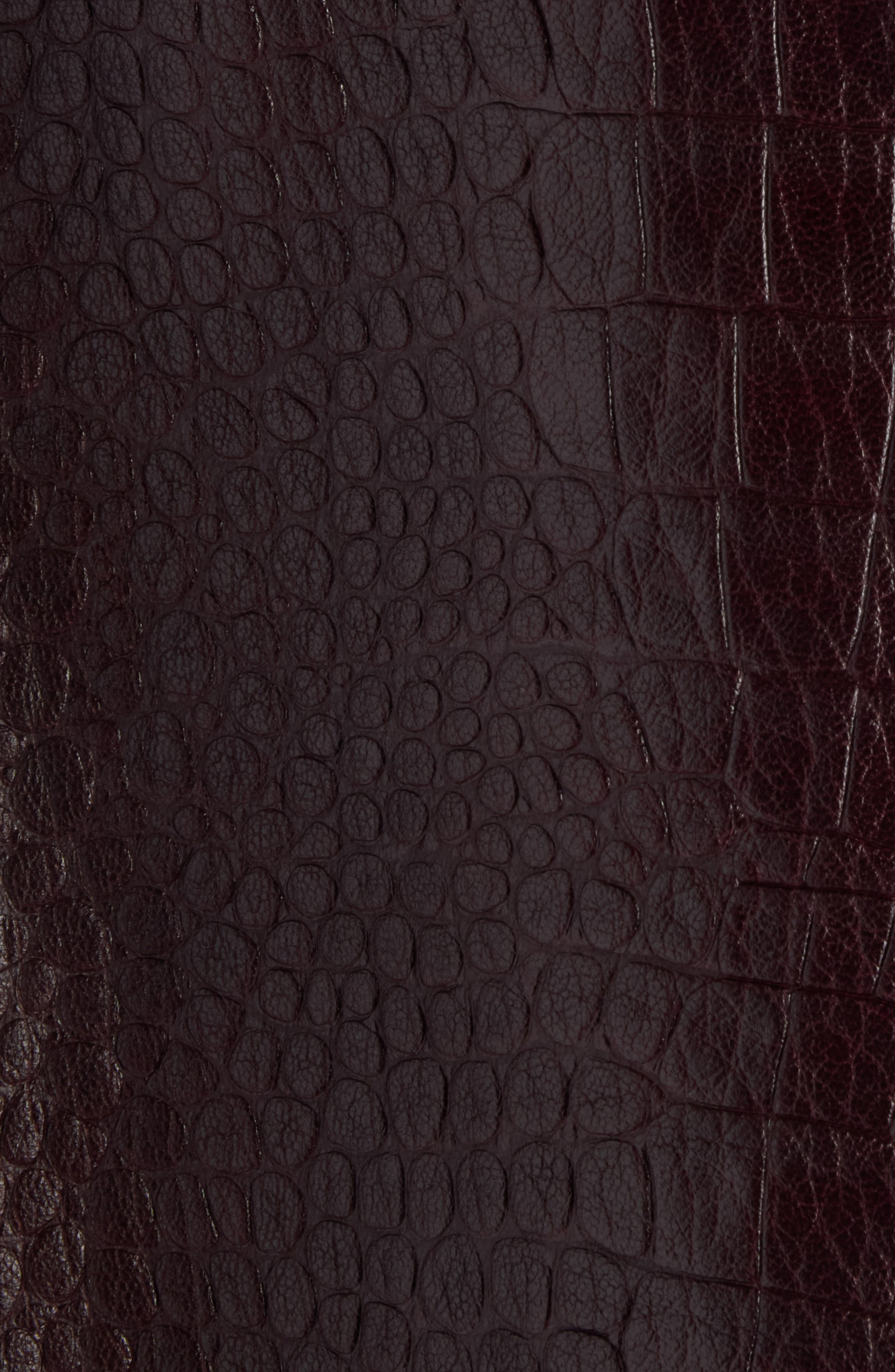 Acne Studios Lamank Croc Embossed Leather Shirt Jacket in Burgundy at Nordstrom - 6