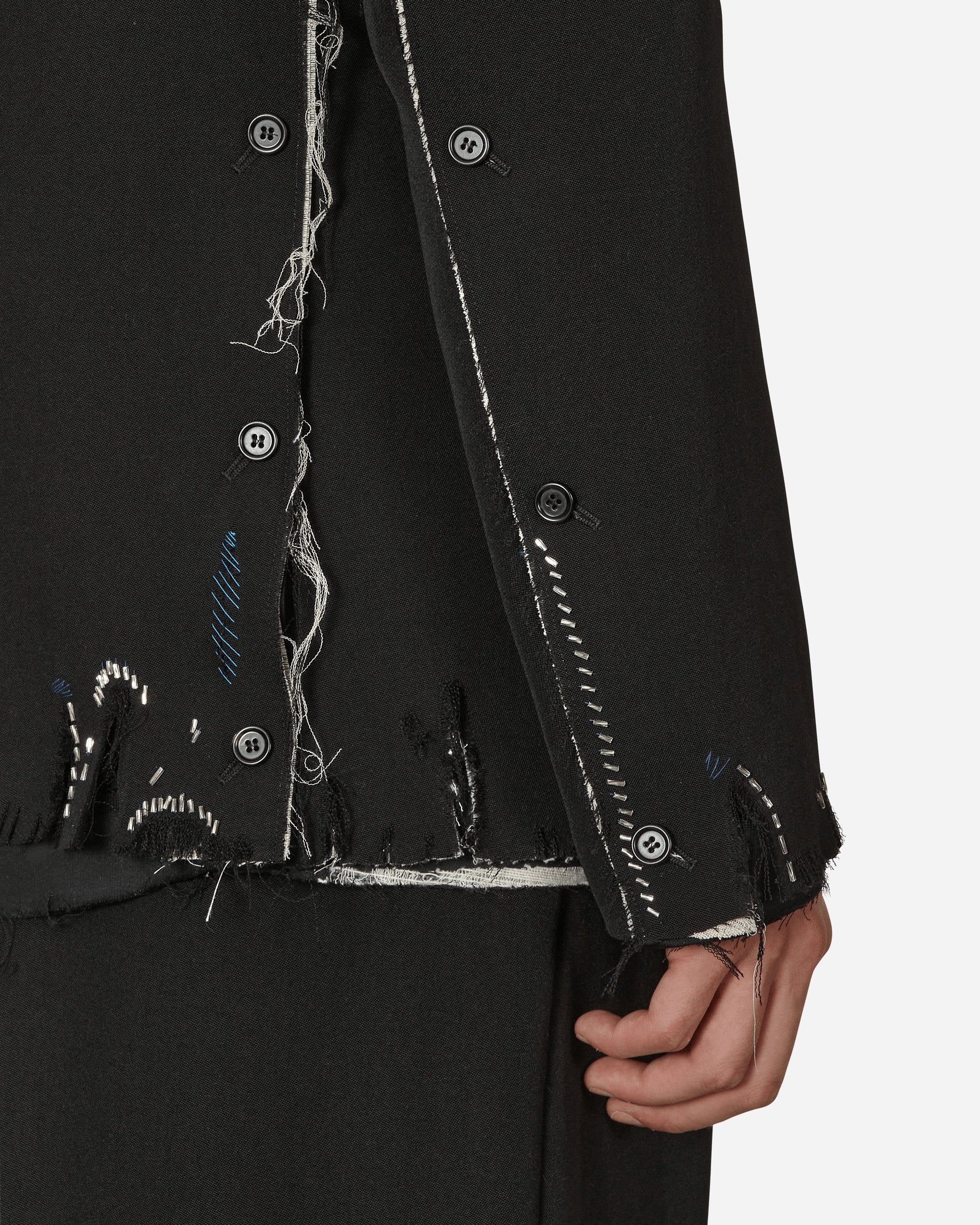 Wool Convertible Blazer Black - 5