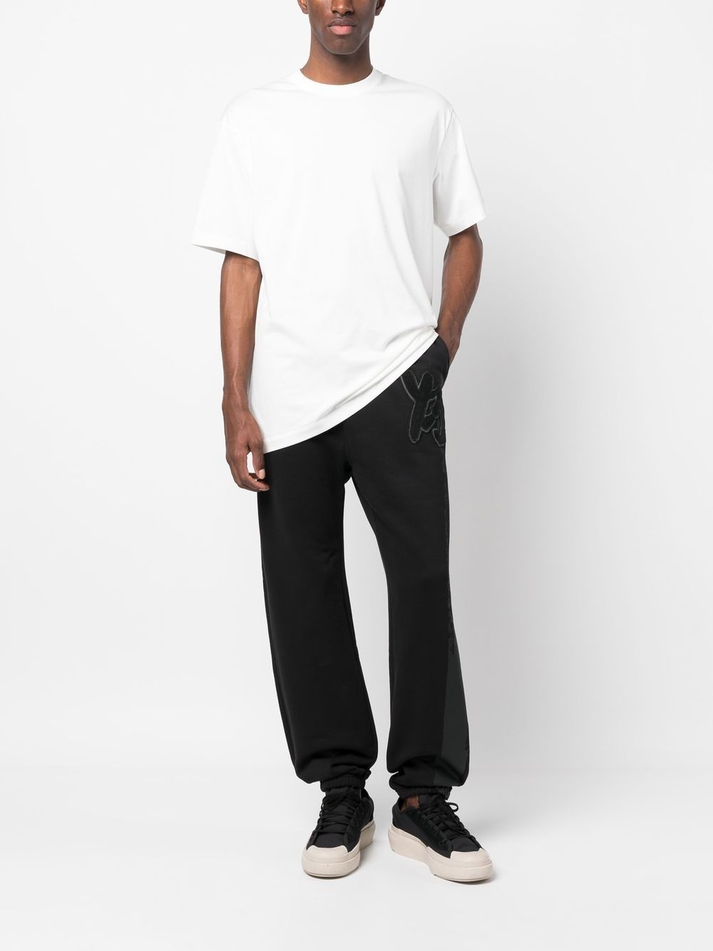 appliqué logo track trousers - 2