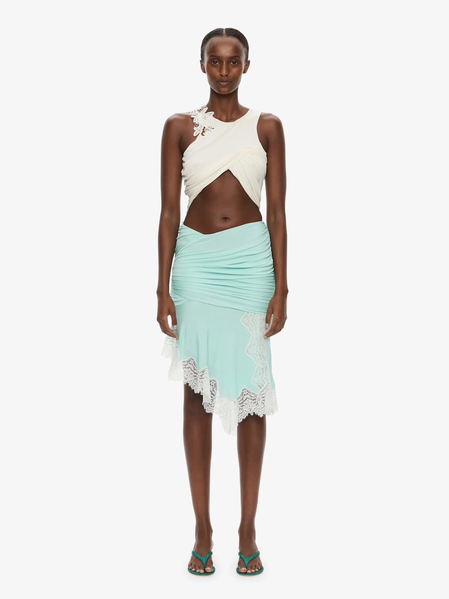 Incline Gathered Skirt - 1