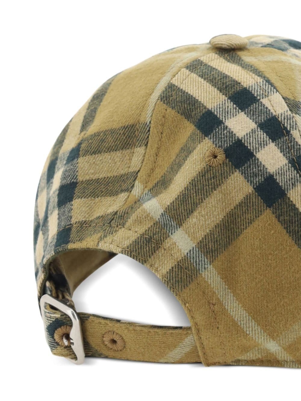 checked cotton cap - 2