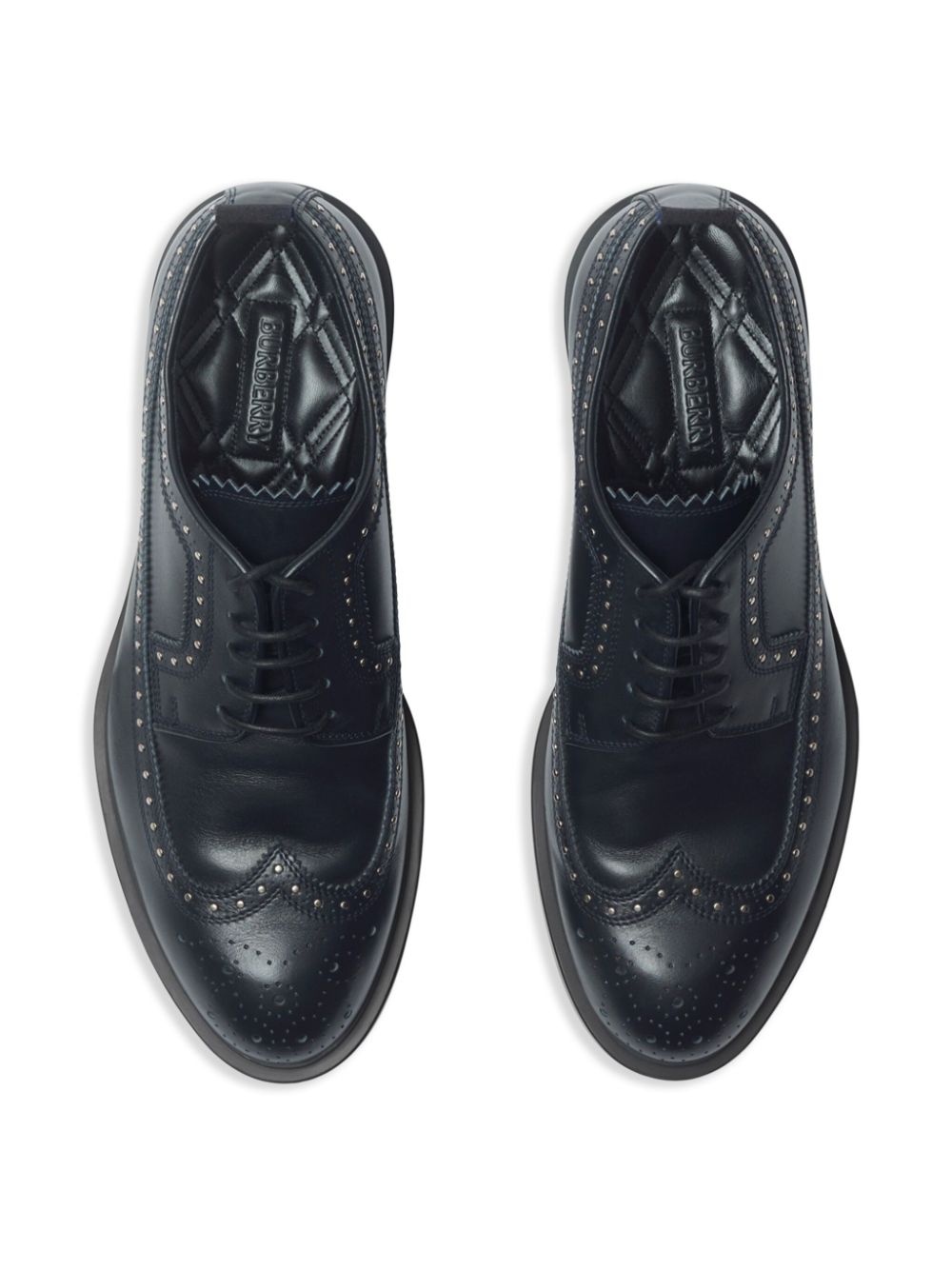 studded leather brogues - 4