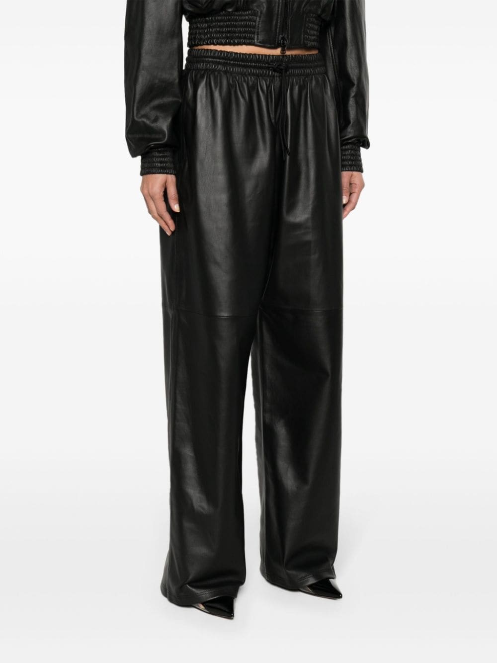 high-waist wide-leg trousers - 3