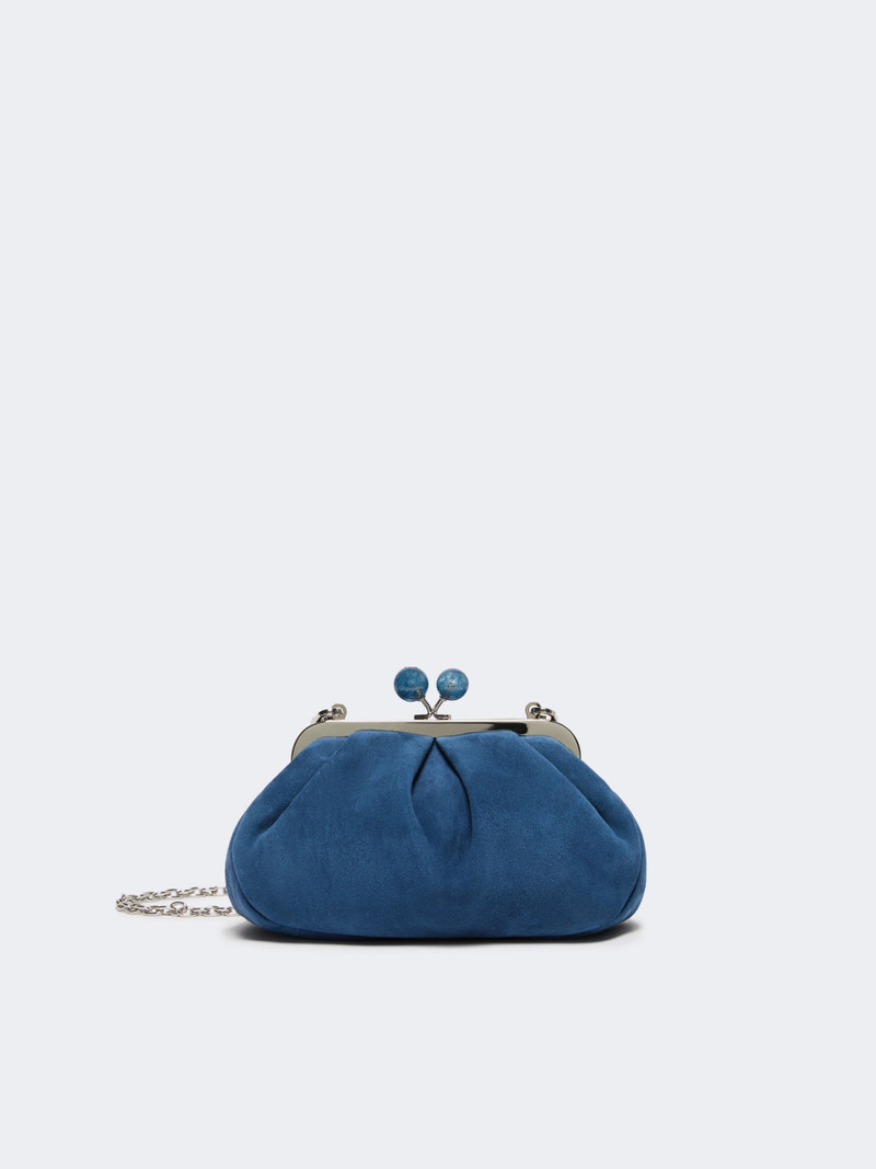 VALOIS Small suede Pasticcino Bag - CORNFLOWER BLUE 1
