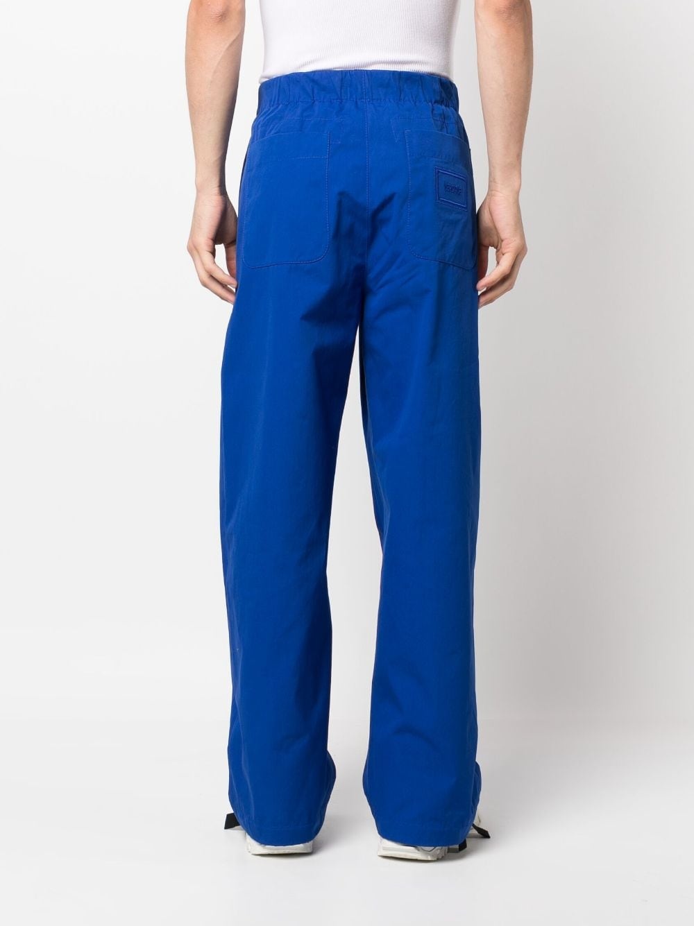wide-leg cotton track pants - 4