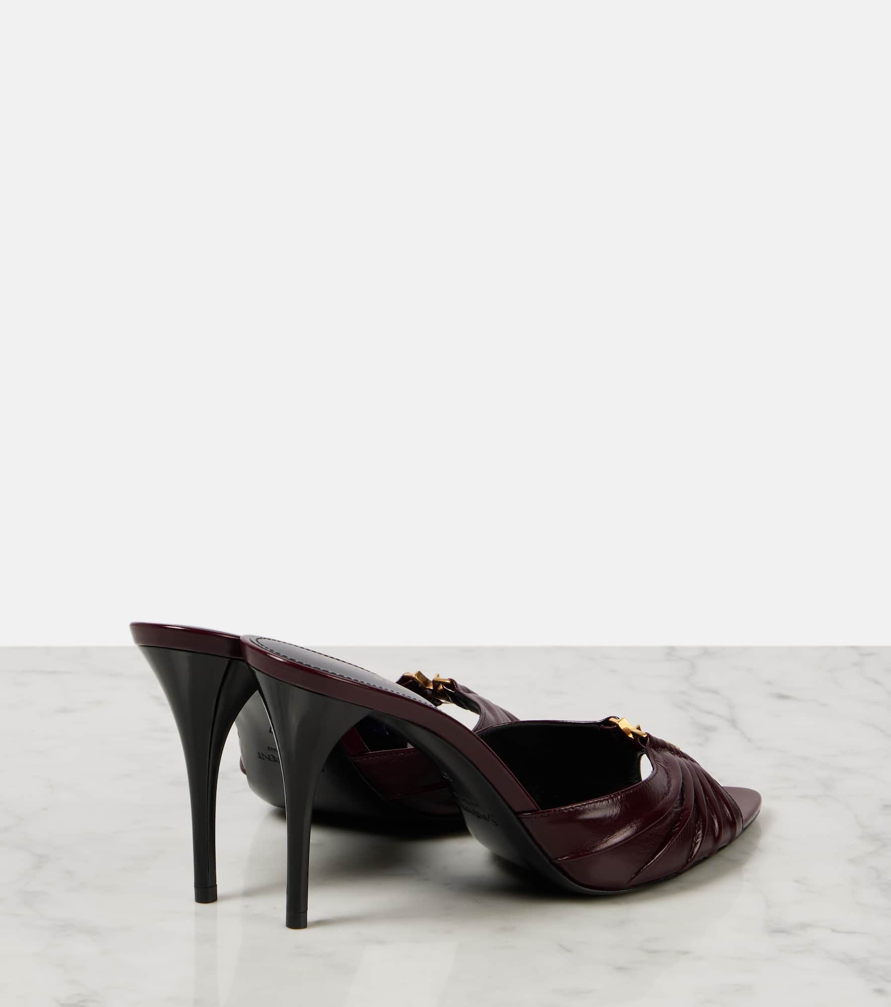 Babylone Cassandre leather mules - 2