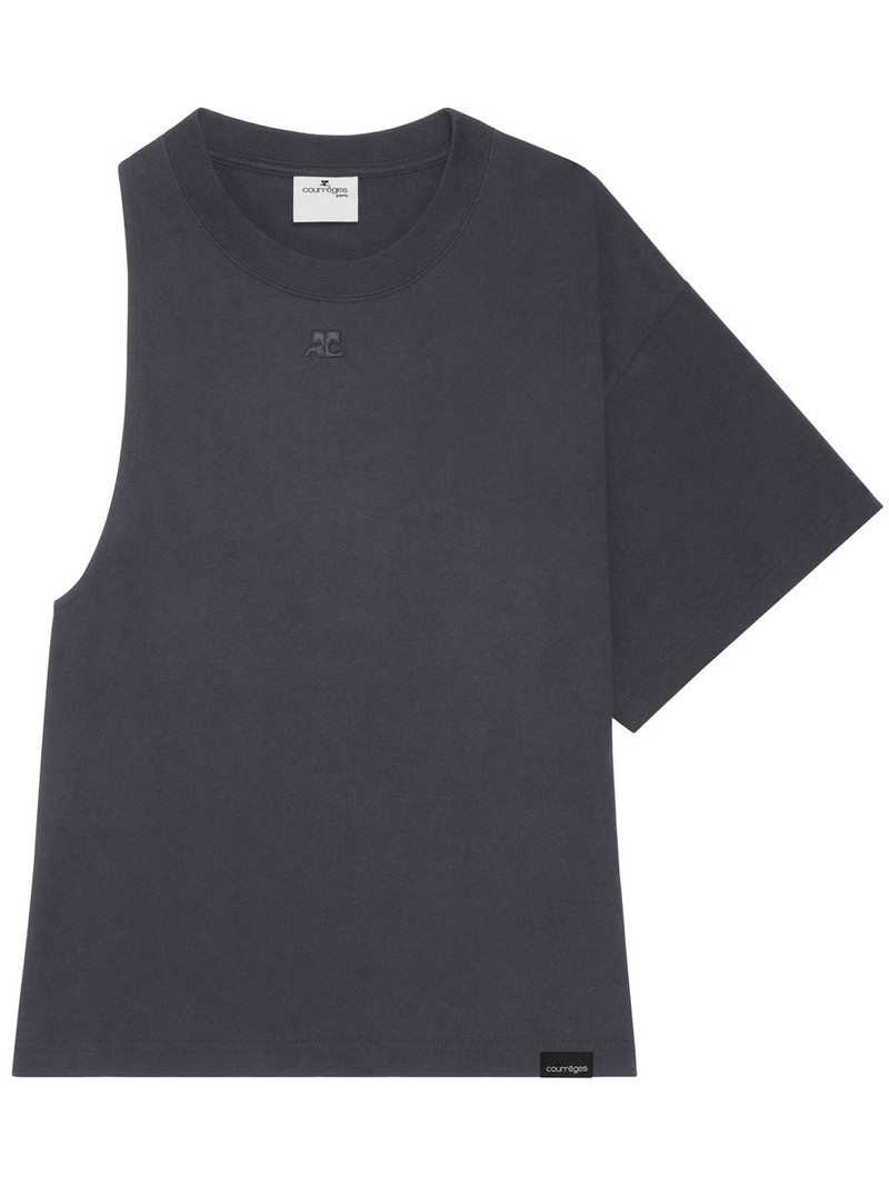 one-sleeve scuba-jersey T-shirt 1