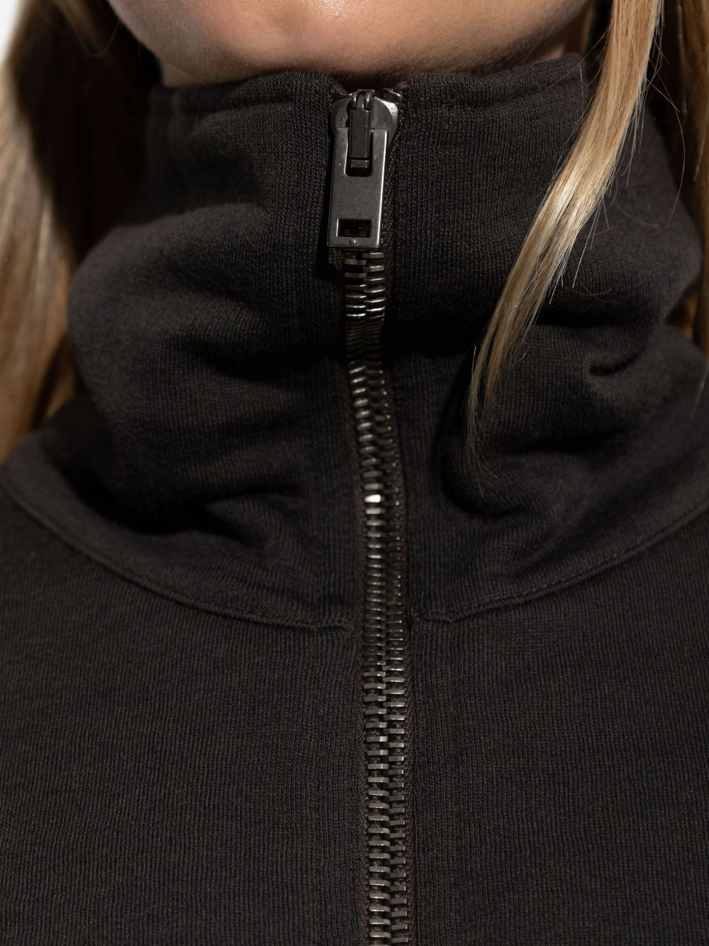 high-neck zip-up sweatshirt - 5