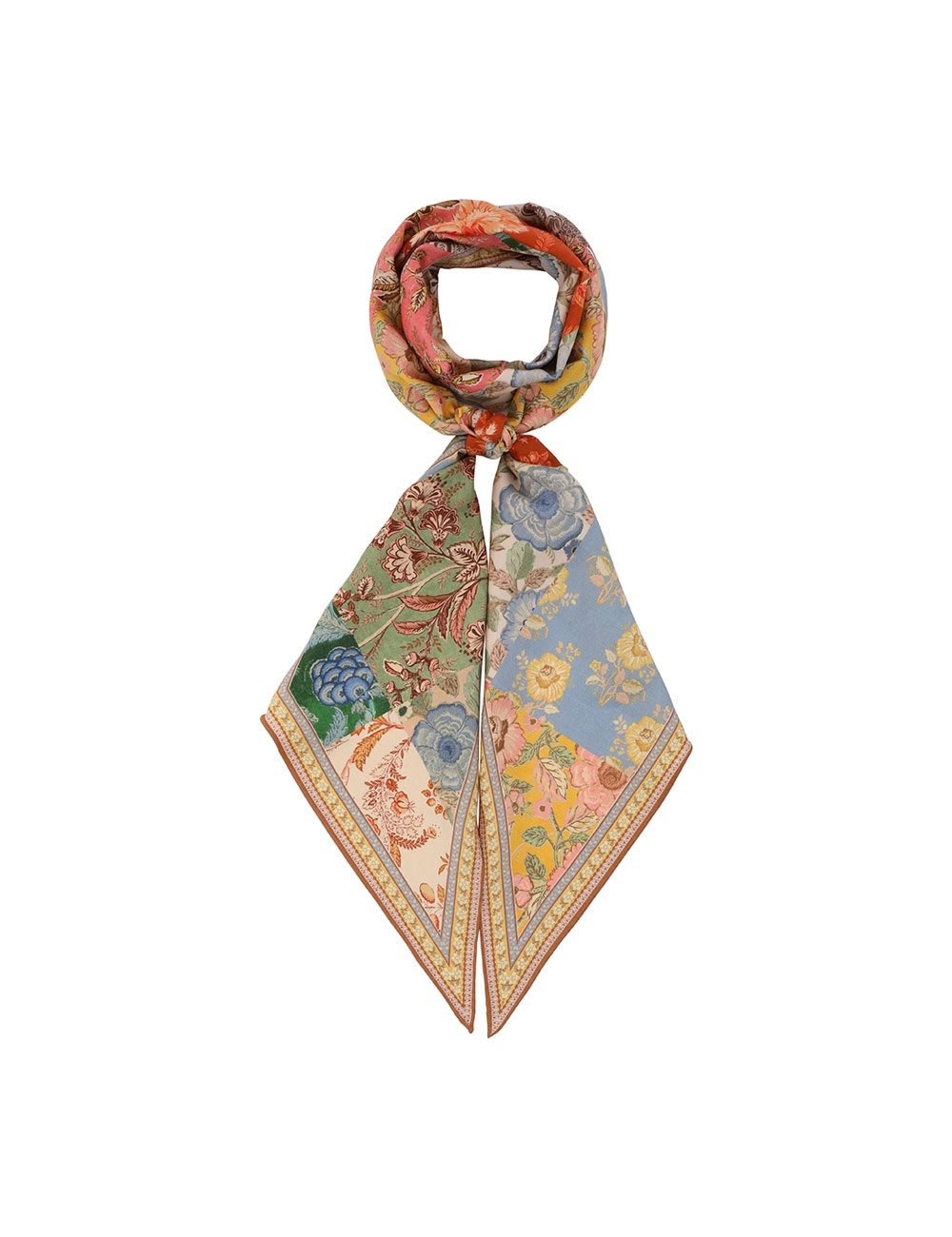 PRINTED SILK NECK SCARF - 1