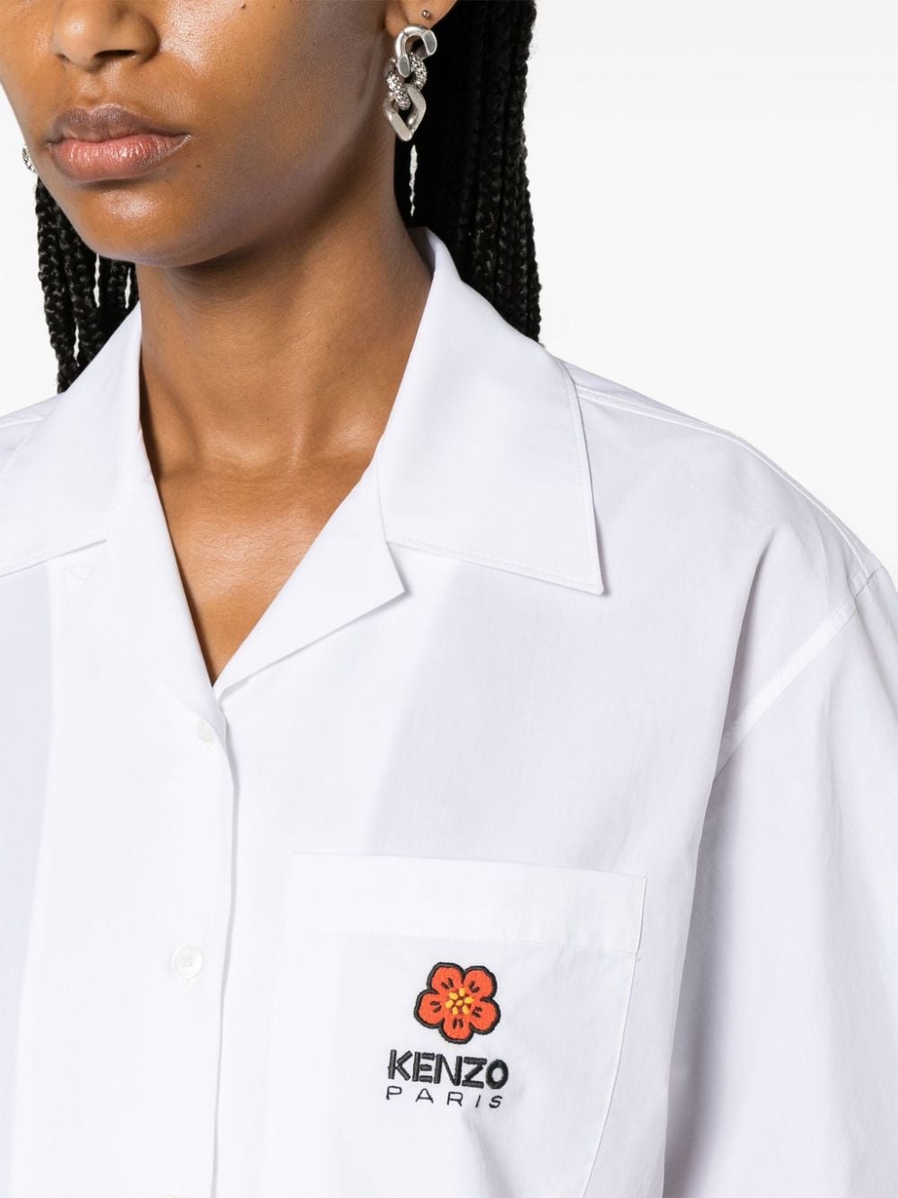 Boke Flower cropped shirt - 5