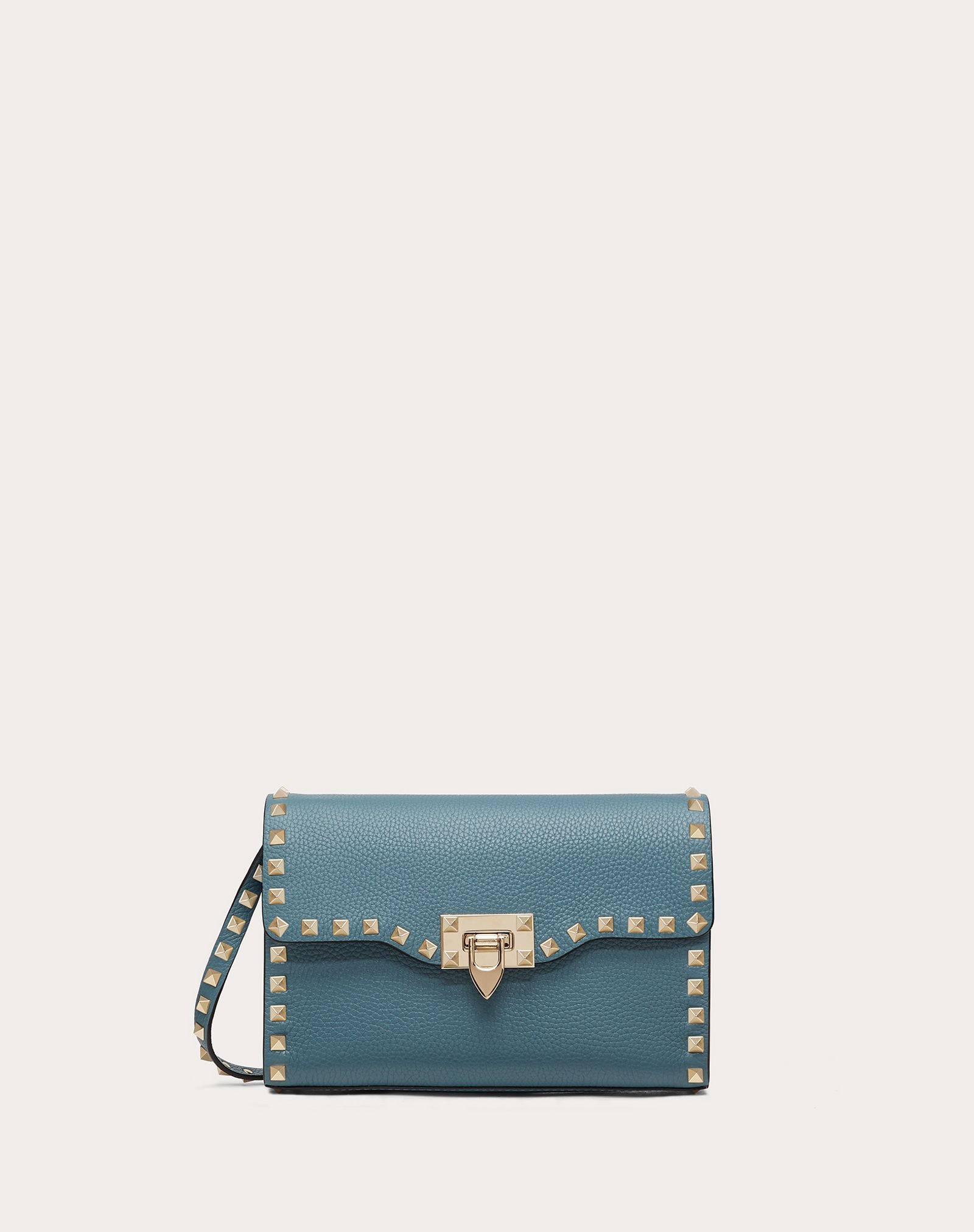 Small Rockstud Grainy Calfskin Crossbody Bag - 1