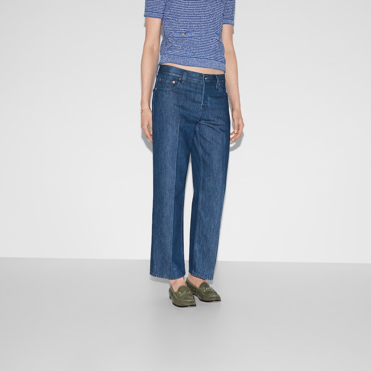 Straight fit denim pants - 3