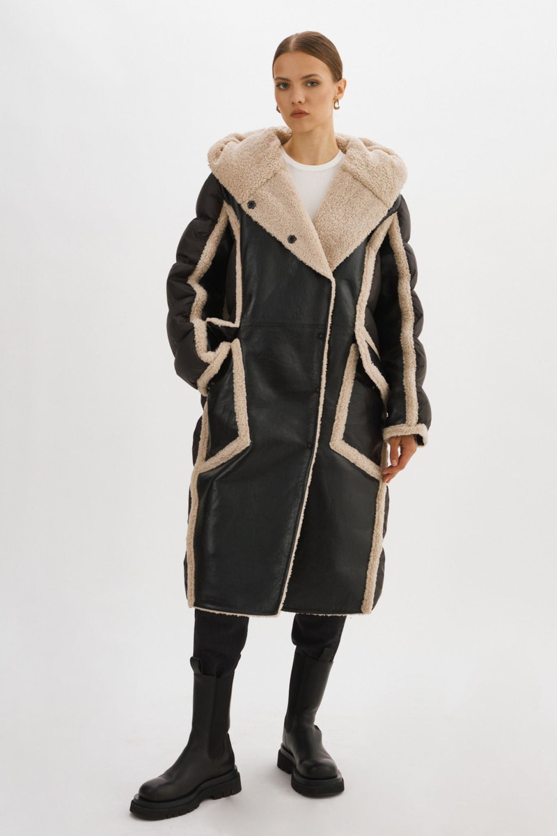 REXANA | Mixed Media Puffer Coat 1