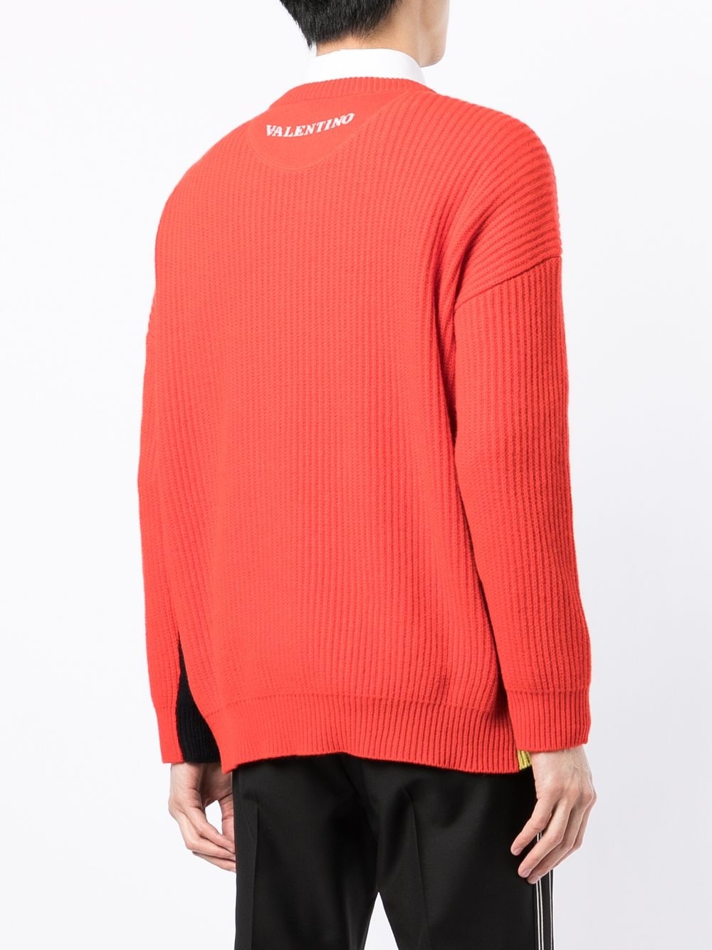 colour-block virgin wool jumper - 4