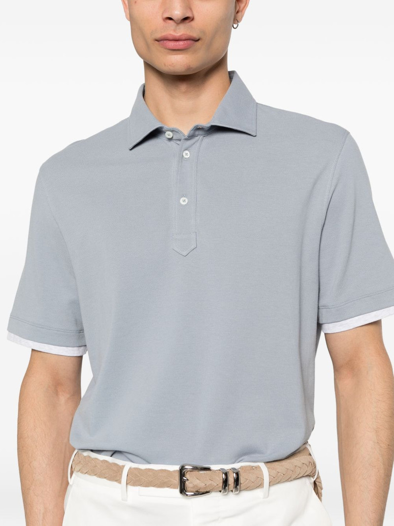 buttoned short-sleeve polo shirt 5