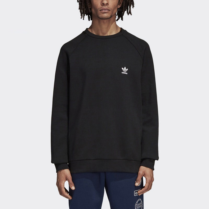 adidas originals Graphic Crew logo Printing Casual Sports Round Neck Pullover Black DP8576 - 3