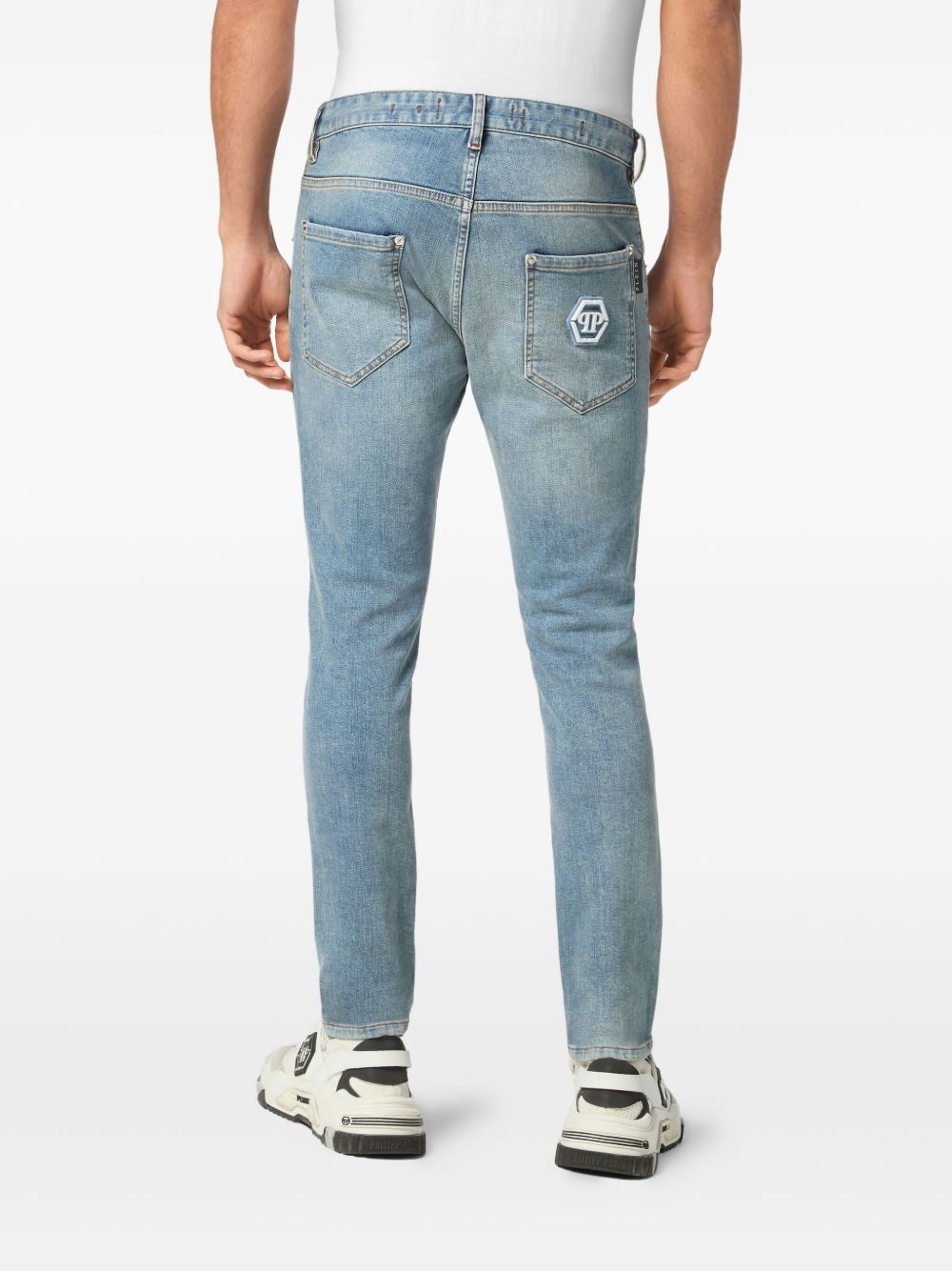 logo-plaque jeans - 3