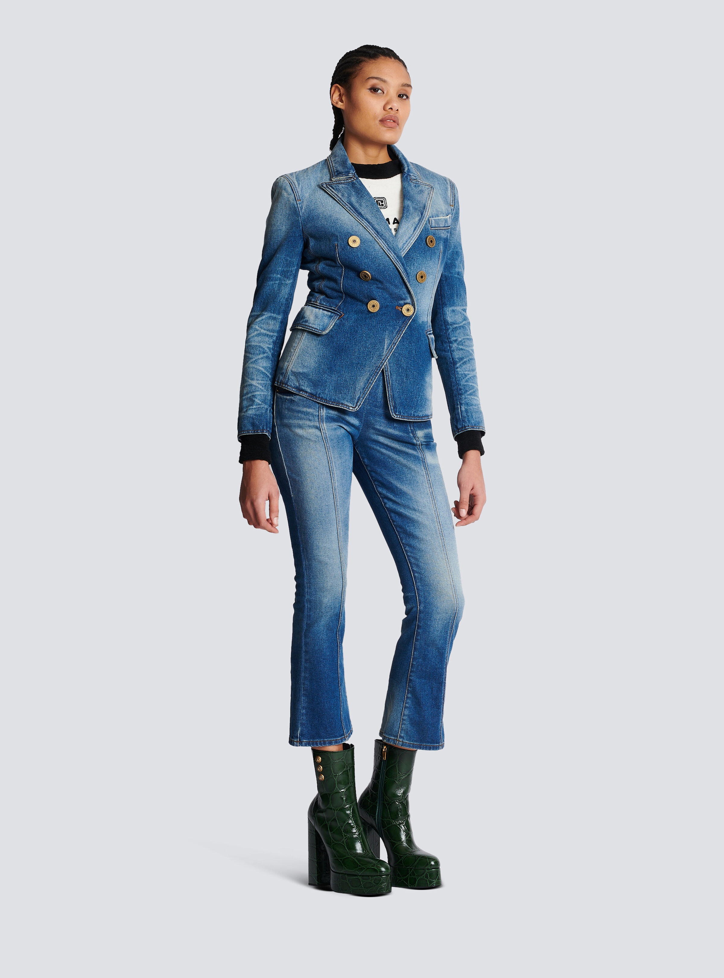 6-button denim jacket - 3
