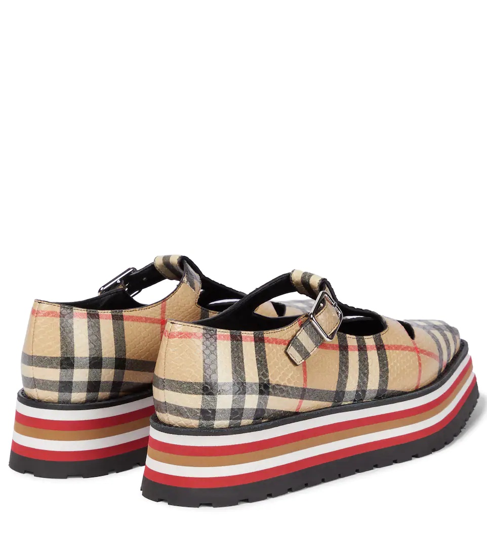 Aldwych checked leather loafers - 3