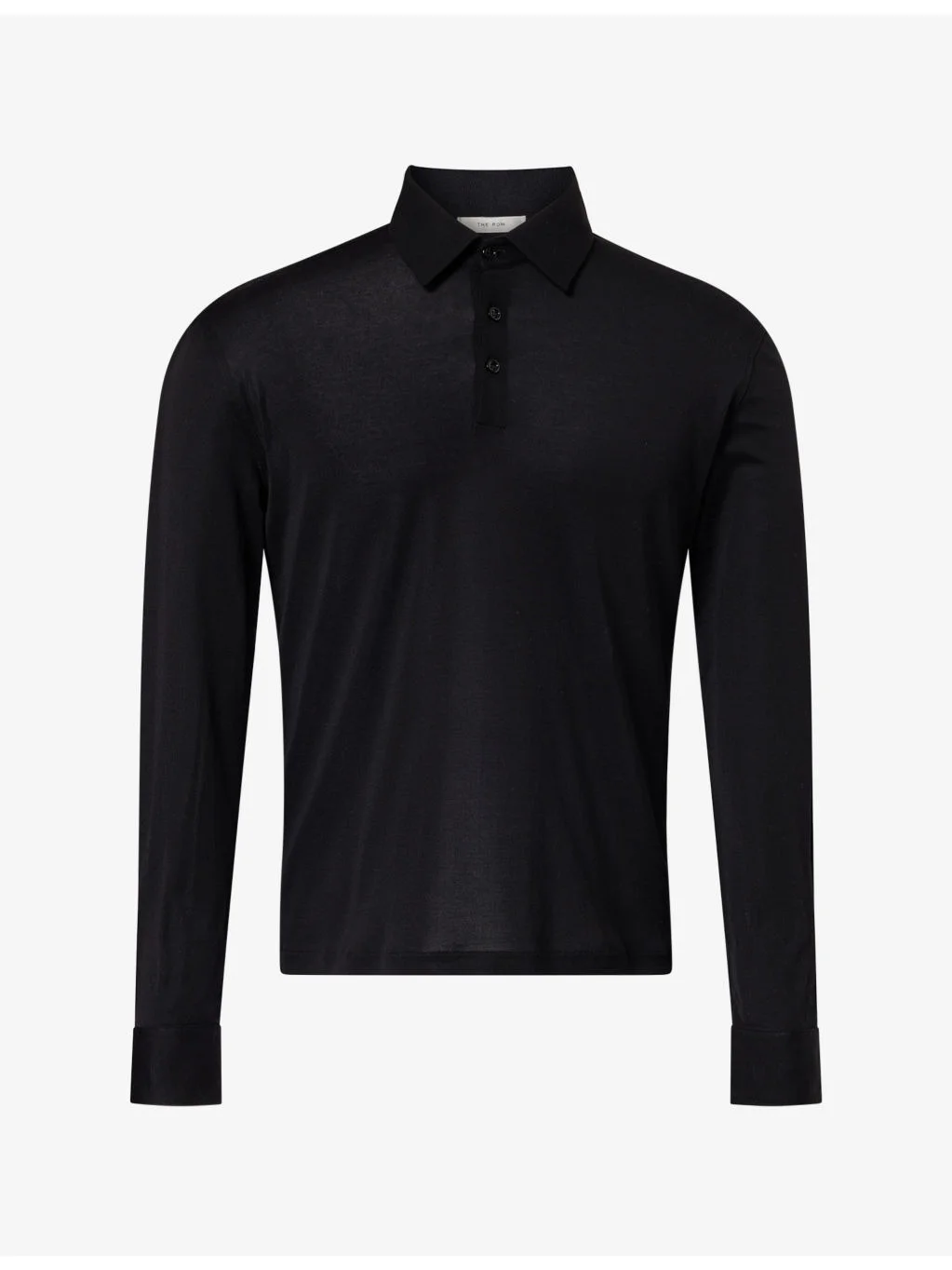 Reyes Long-Sleeve Cotton Polo Top - 1