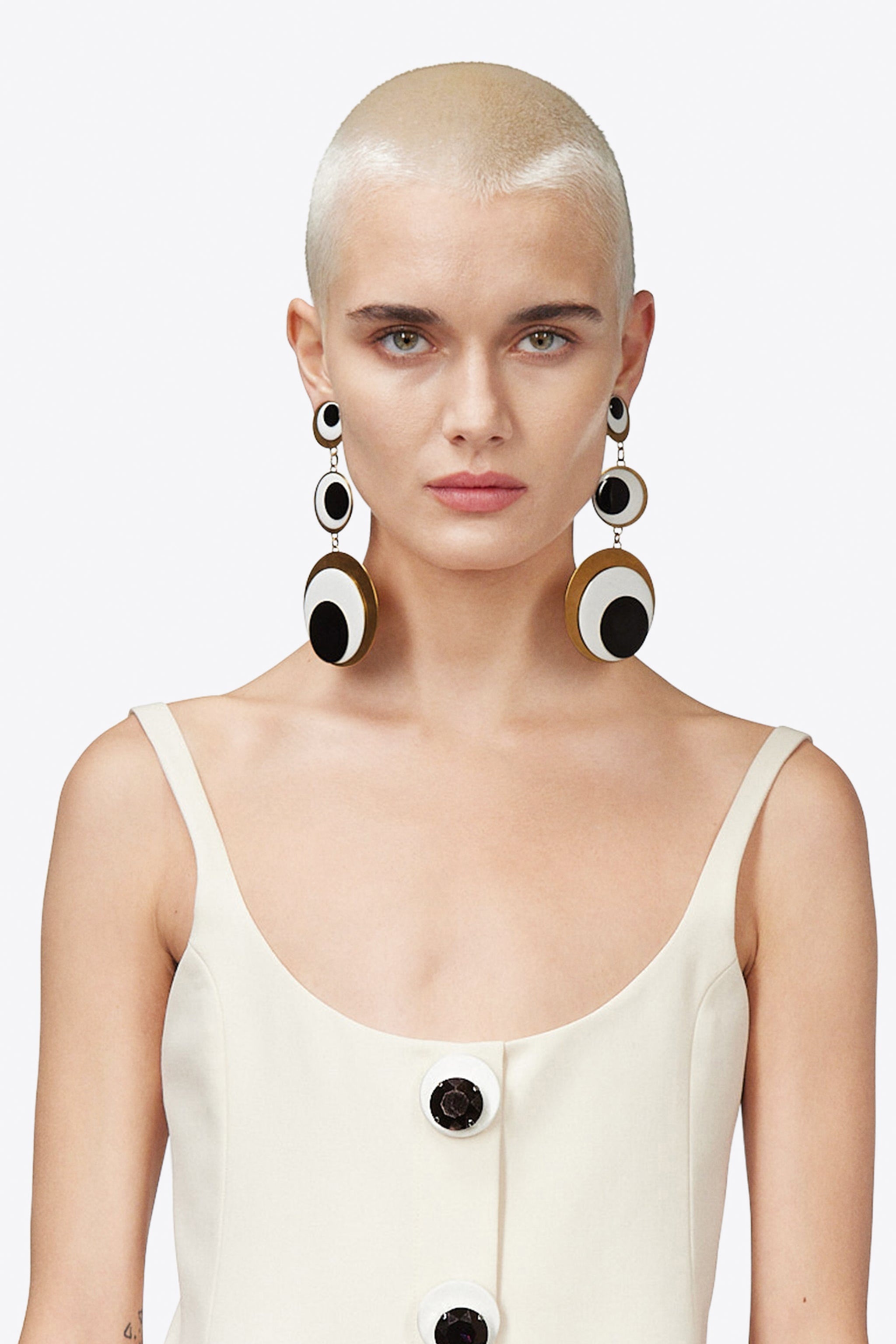 ENAMEL EYE DROP EARRINGS - 2