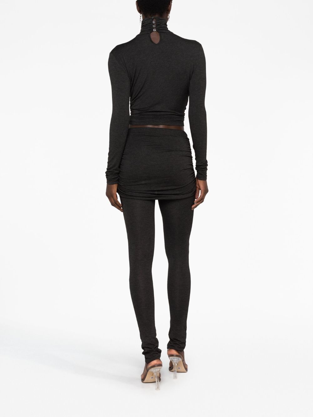 high-neck draped top - 11