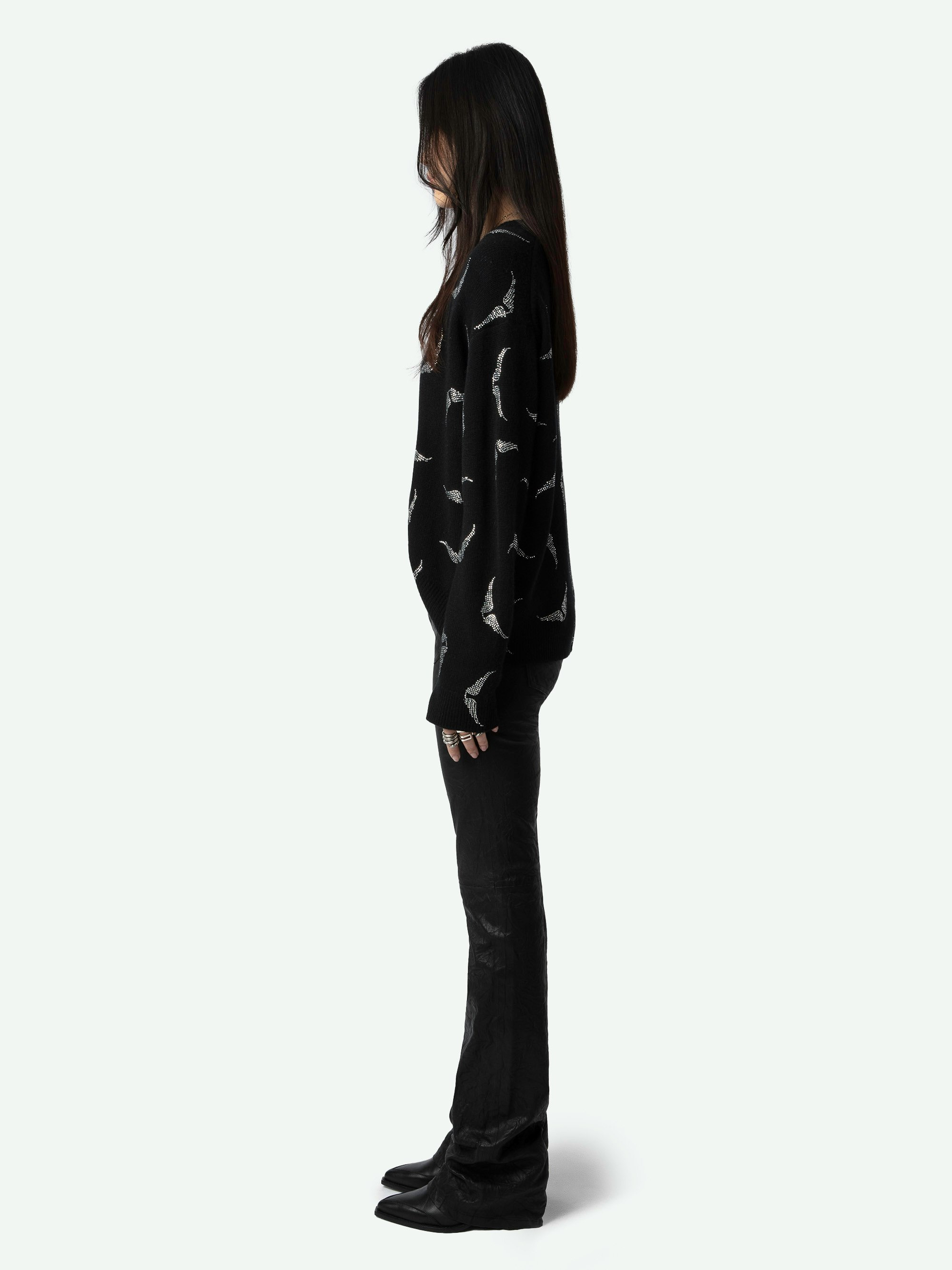 Markus Diamanté Wings Cashmere Sweater - 5
