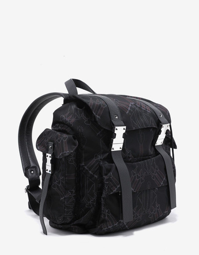Valentino Black Loveblade Print Backpack outlook