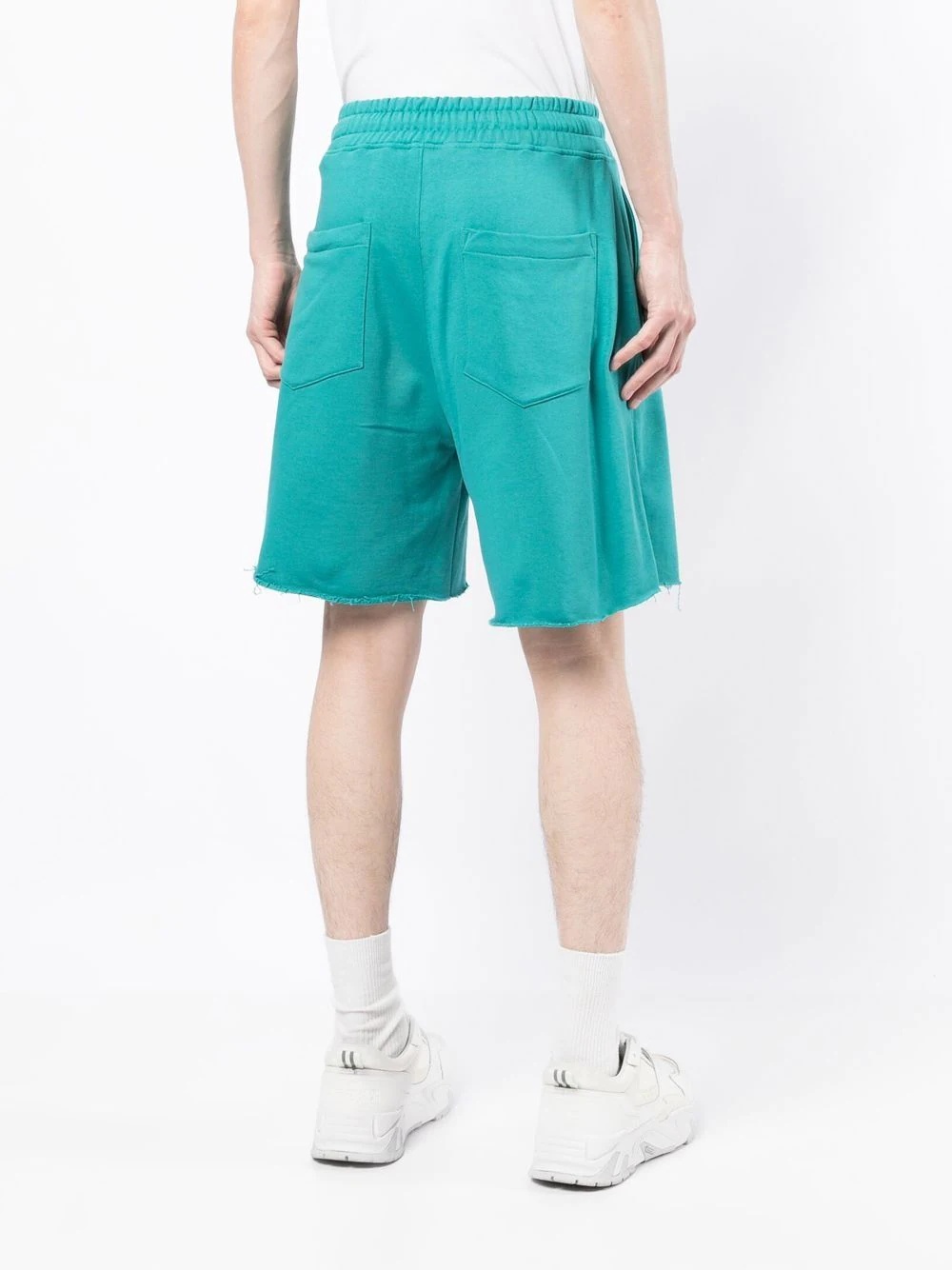 raw-cut logo-print track shorts - 4