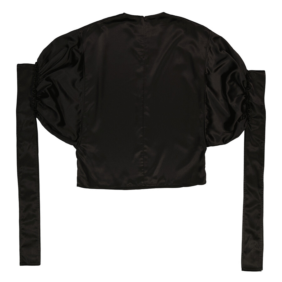 JW Anderson Ladies Black Tab Sleeve Top - 6
