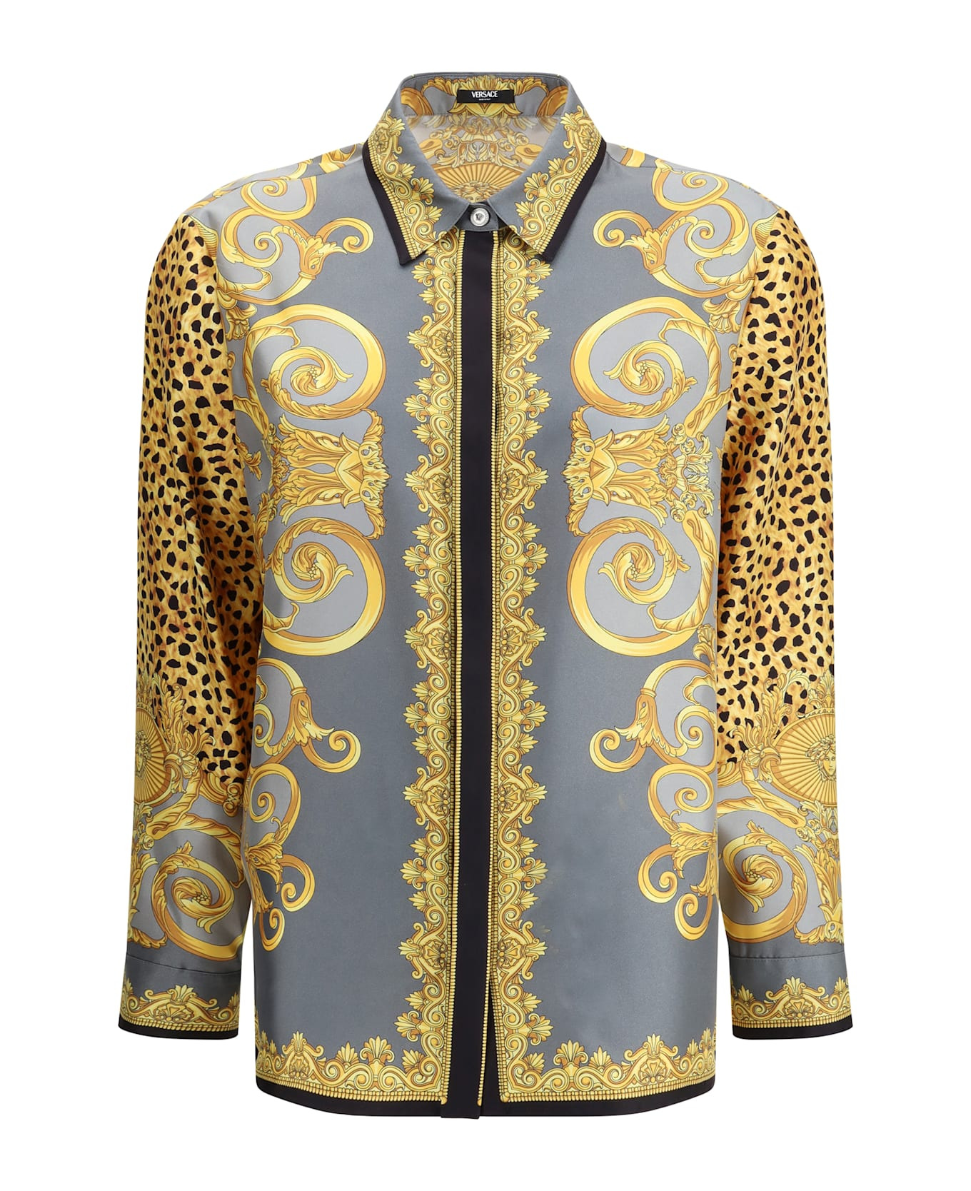 Silk Cheetah Foulard Shirt - 1