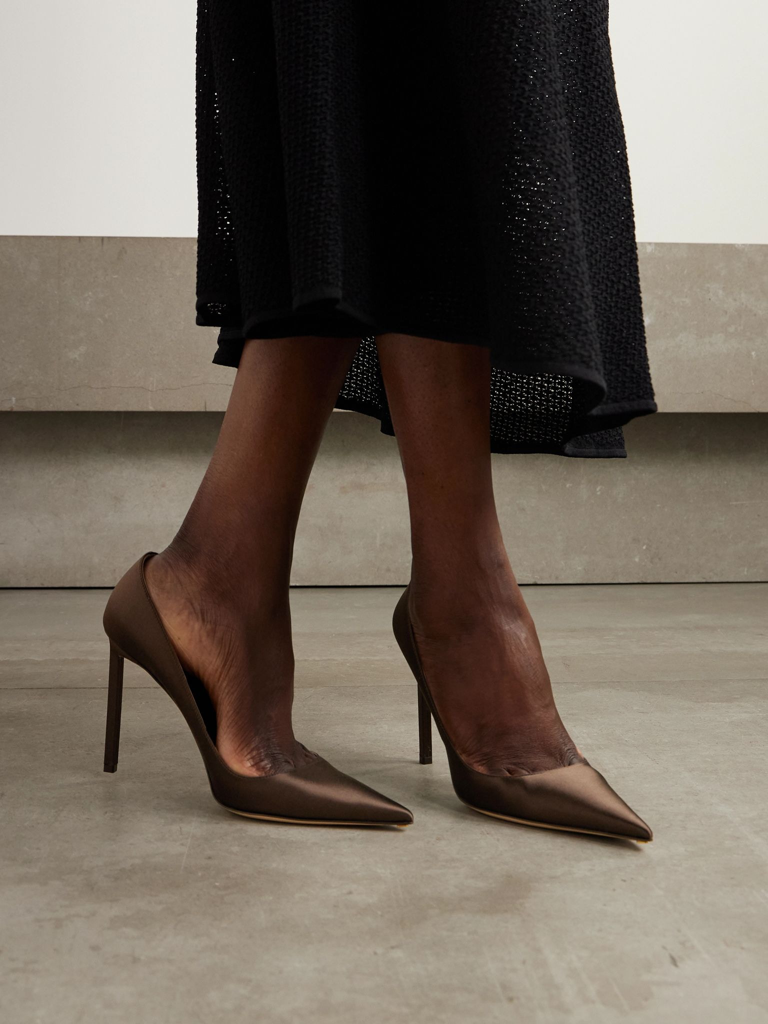 Betty satin pumps Dark brown - 2