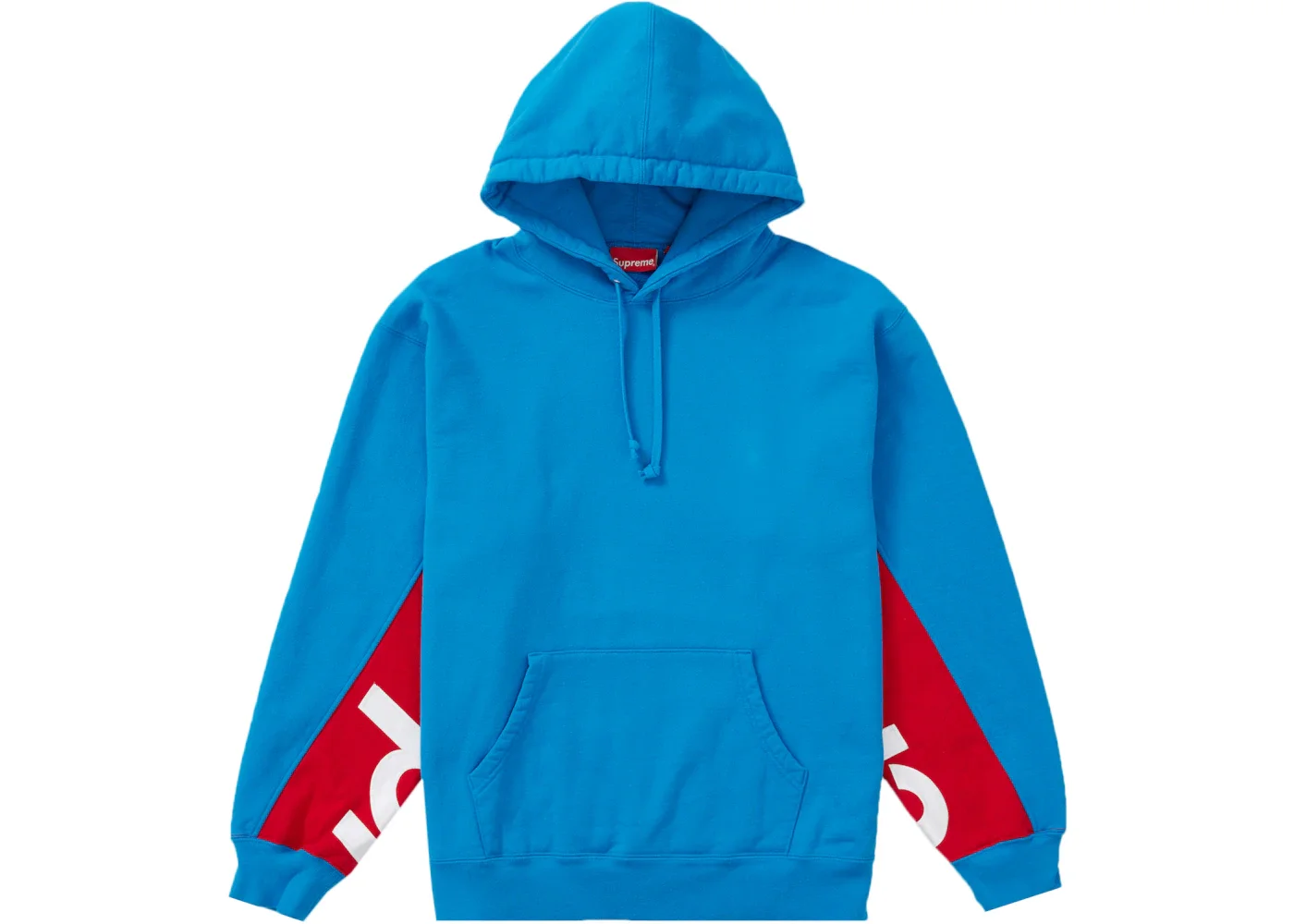 Supreme Cropped Panels Hooded Sweatshirt Bright Blue - 1