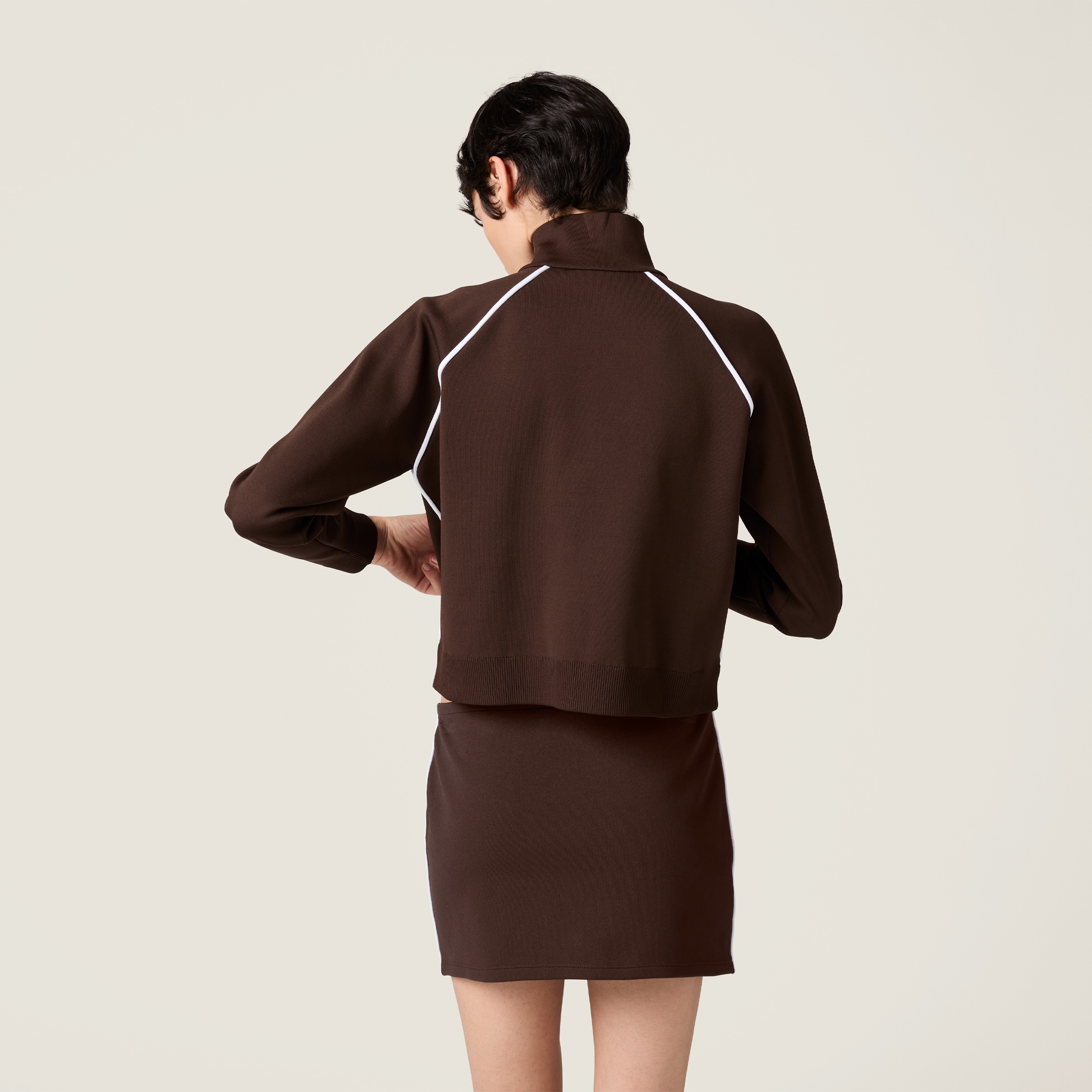 Technical yarn zipper cardigan - 3
