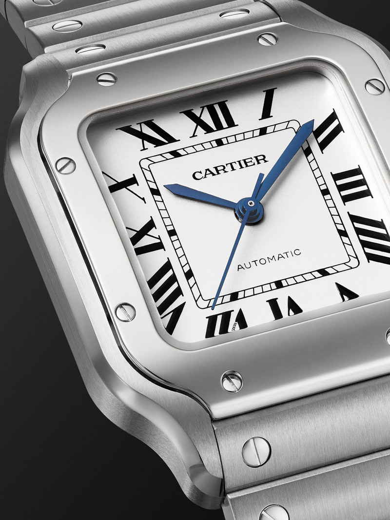 Santos Automatic Medium 35.1mm Stainless Steel Interchangeable Leather Watch, Ref. No. CRWSSA0029 Wh 5