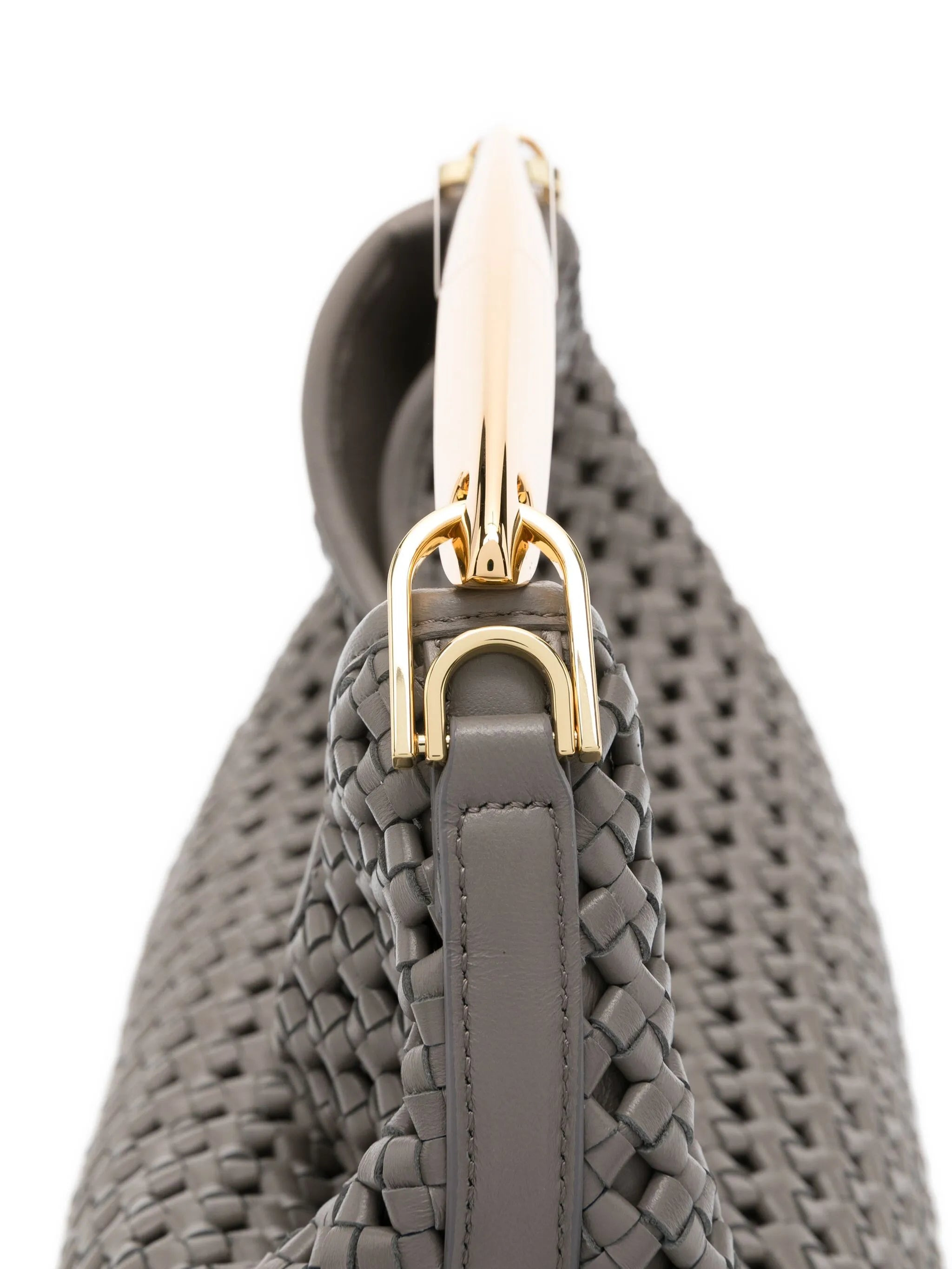 Elleme Boomerang Woven Leather Top-handle Tote Bag - 2