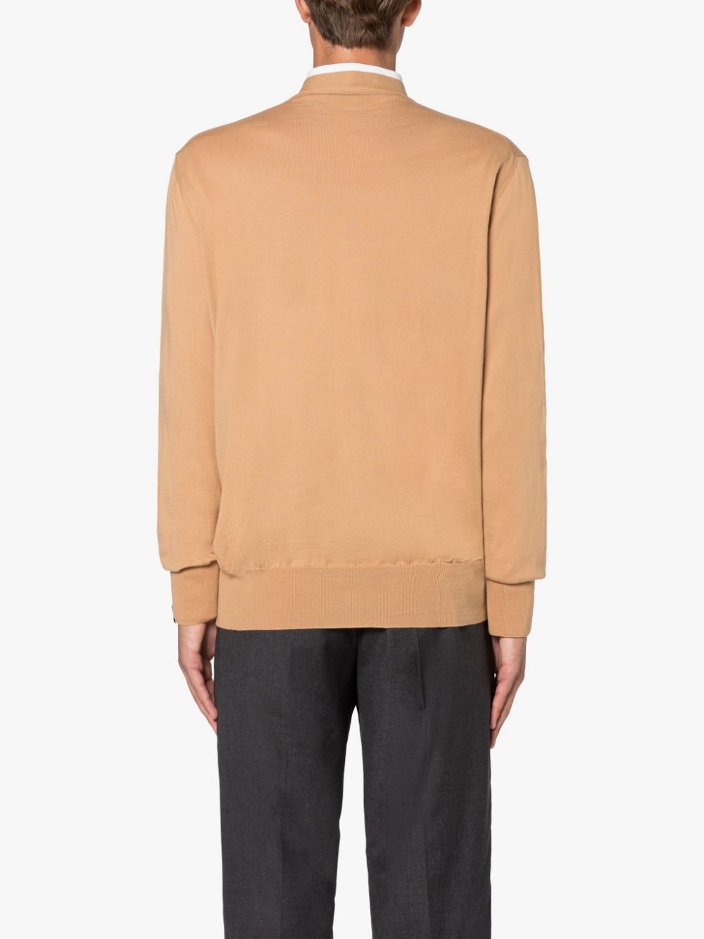 BEIGE COTTON CARDIGAN - 4