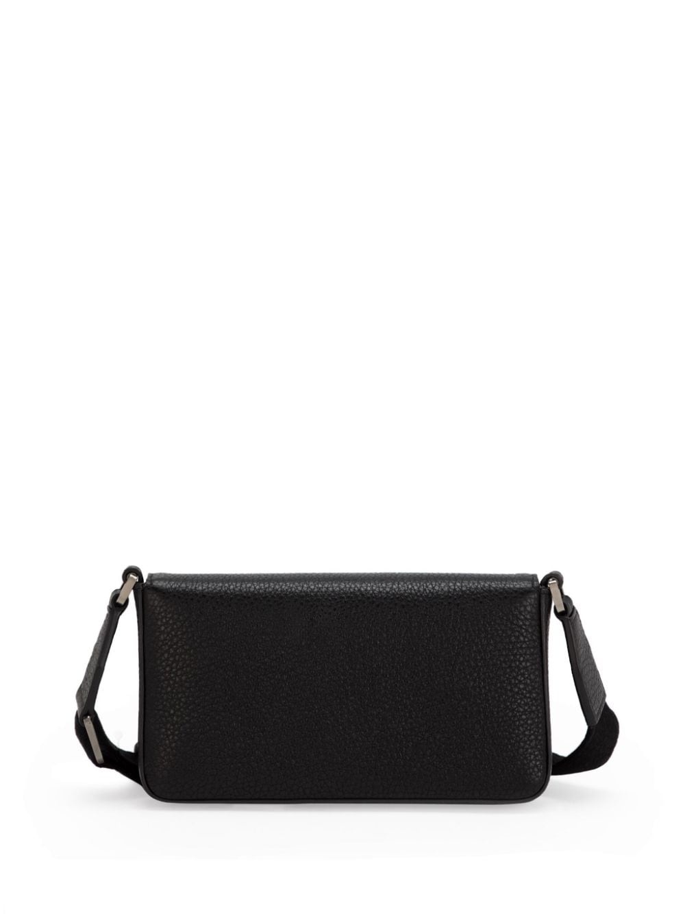 logo-embossed leather messenger bag - 4