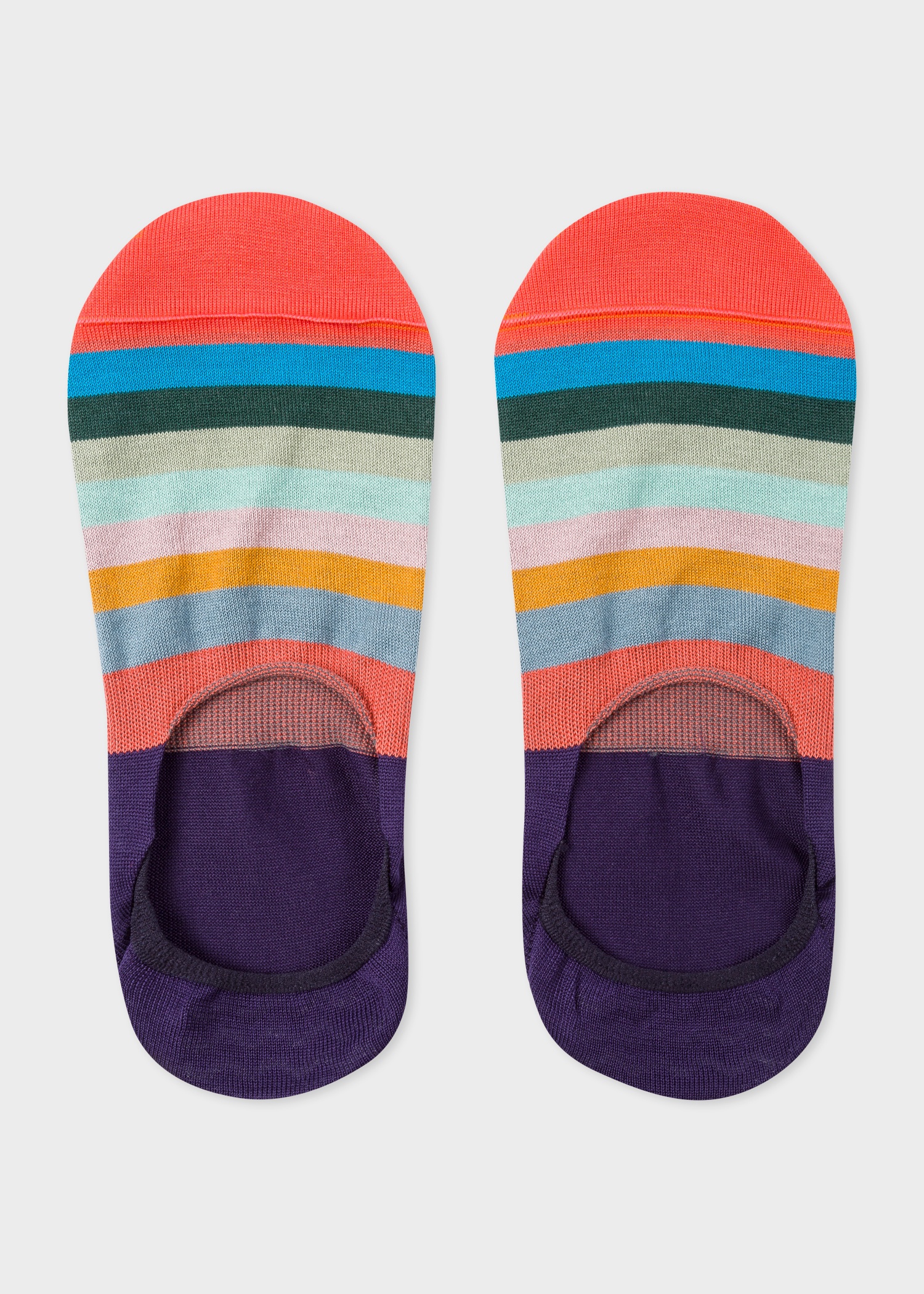 Purple 'Artist Stripe' Loafer Socks - 4